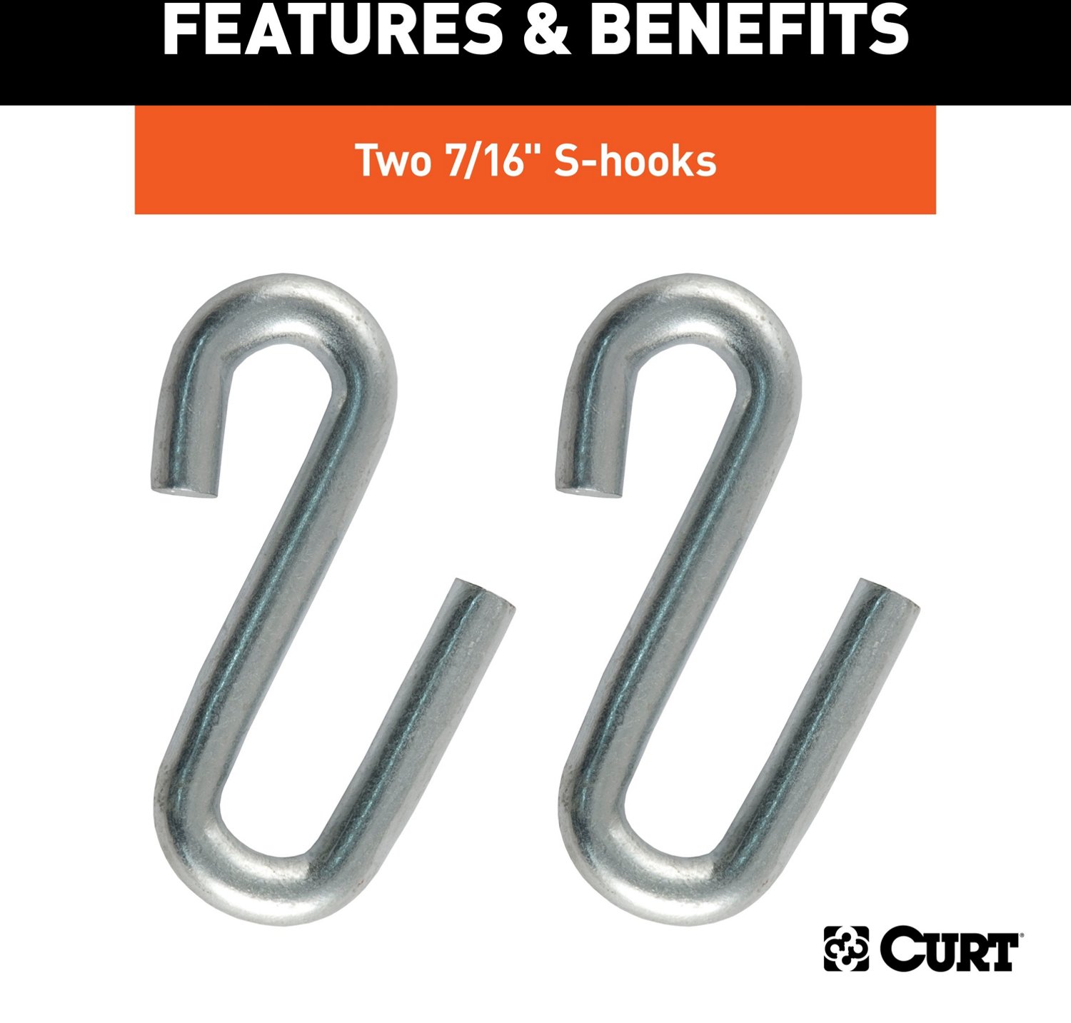 CURT 48 in Safety Chain with 2 S-Hooks                                                                                           - view number 5