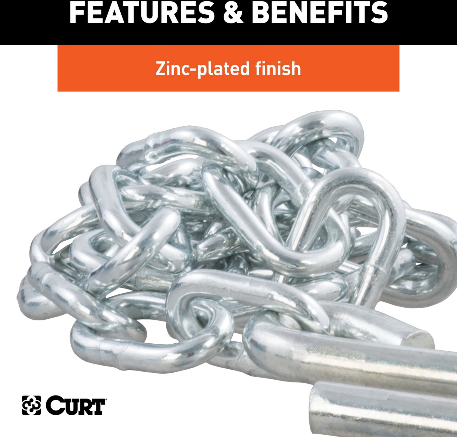 CURT 48 in Safety Chain with 2 S-Hooks                                                                                           - view number 7