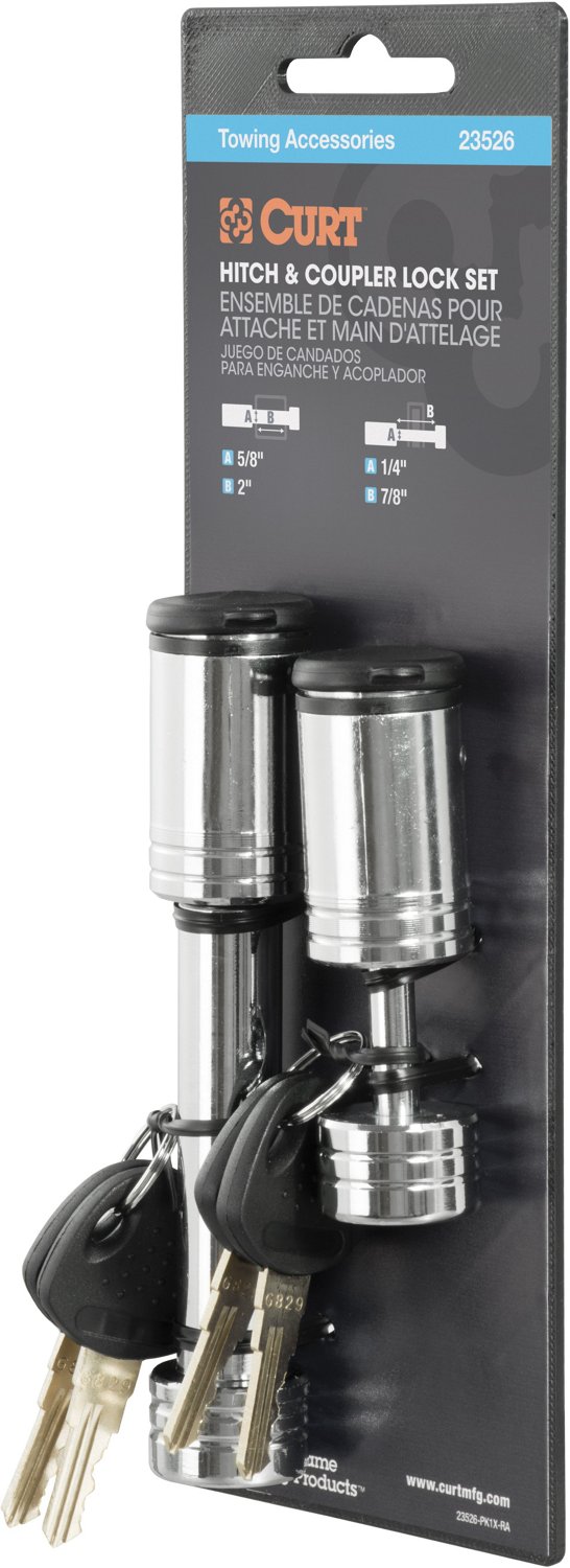 CURT .625 in Hitch and .875 in Coupler Lock Set                                                                                  - view number 4