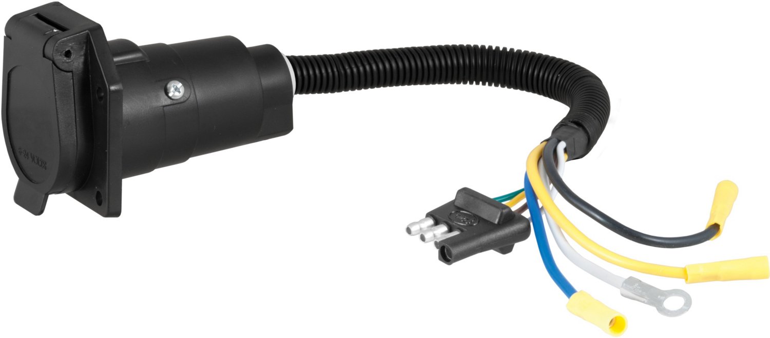 CURT Electrical Adapter (4-Way Flat to 7-Way RV Round)                                                                           - view number 1