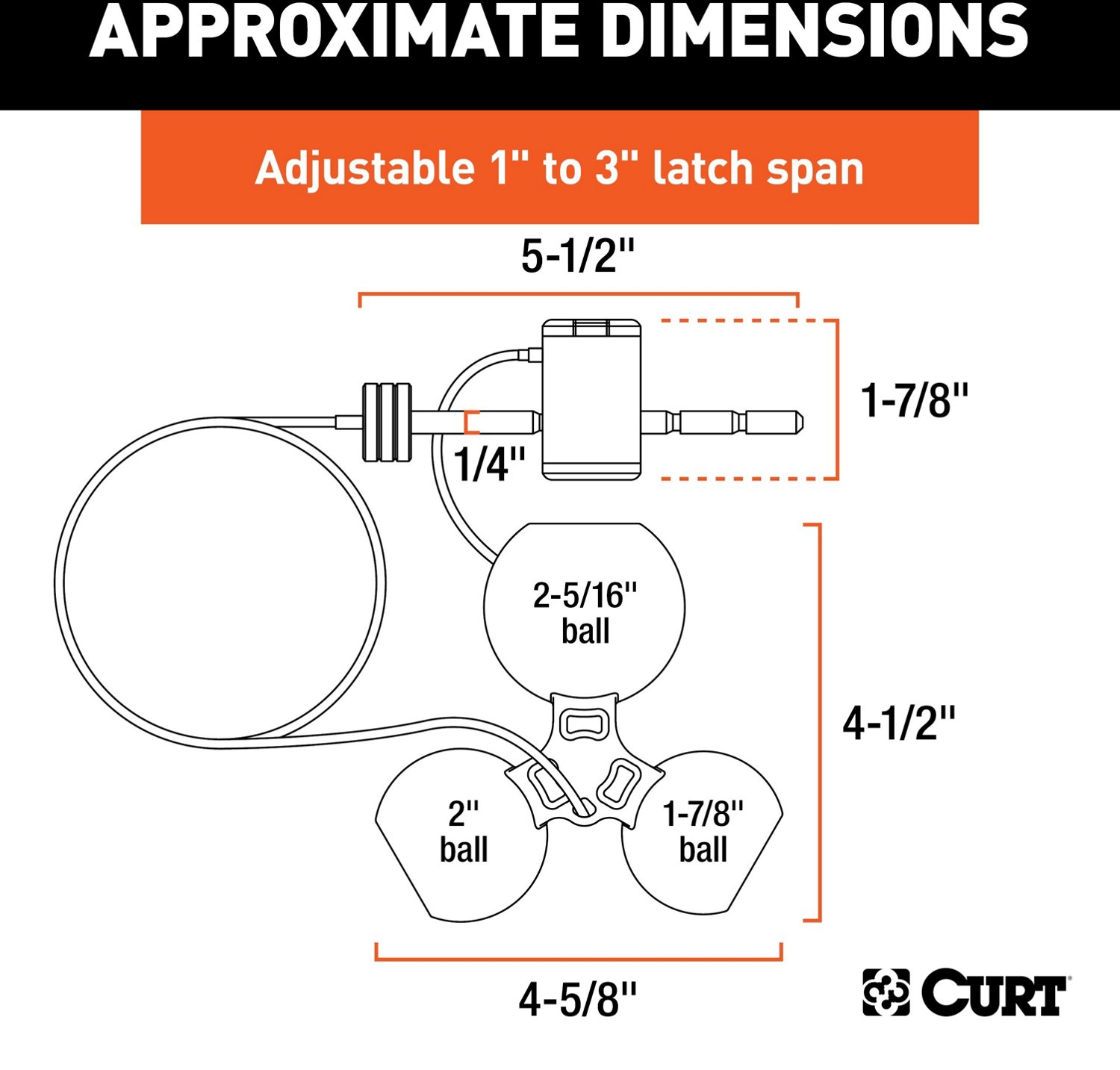CURT Universal Tri-Ball Trailer Coupler Lock - view number 2