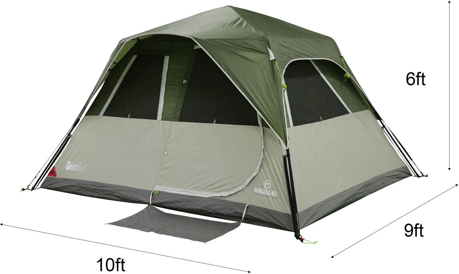 Magellan Outdoors SwiftRise 6-Person Lighted Cabin Tent