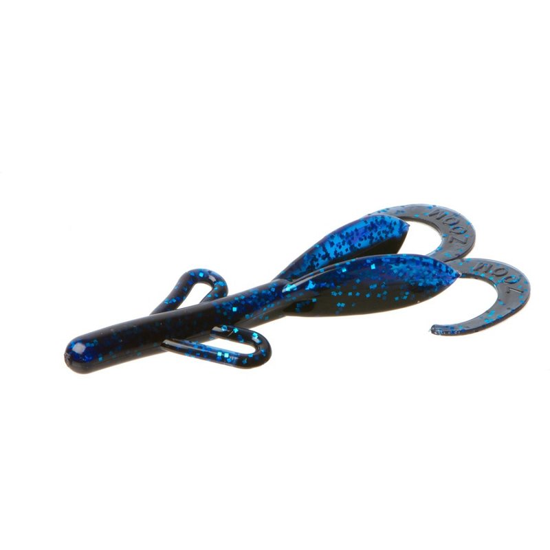 Zoom Brush Hog Midsize Creature Baits 10-Pack Black/Blue - Frsh Wtr Soft Plastic at Academy Sports
