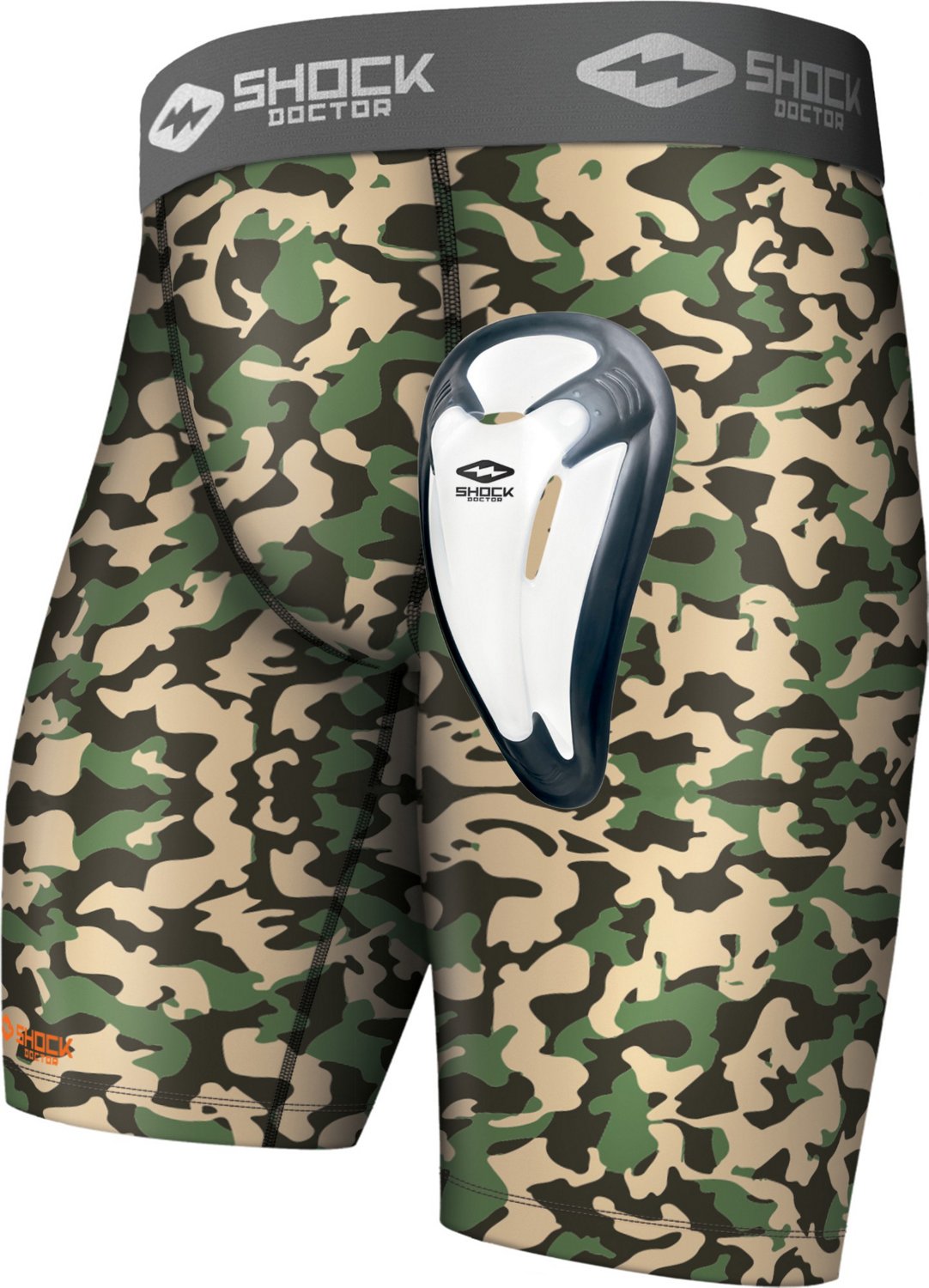 Shock Doctor Men's Camo Core BioFlex Compression Shorts Academy