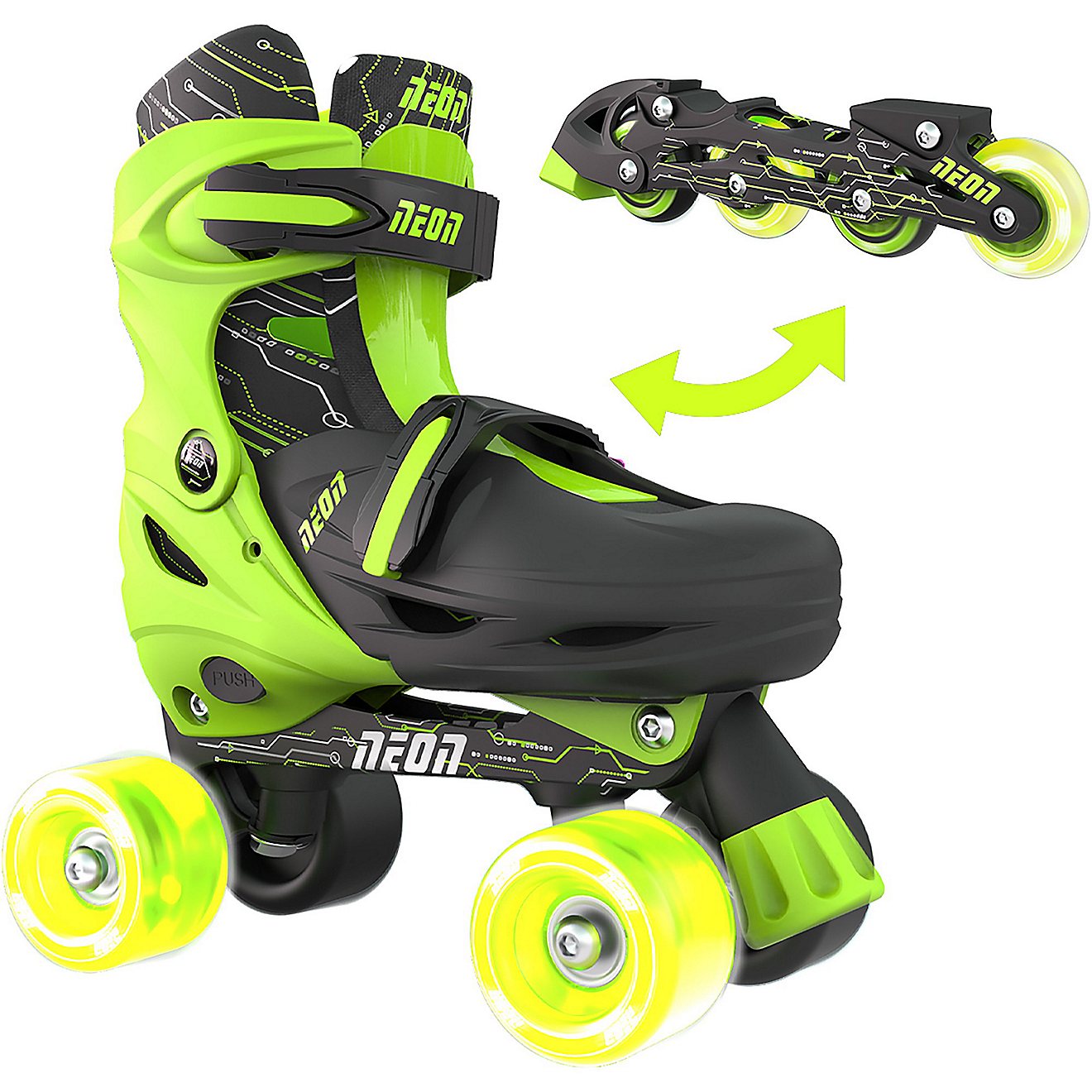 Yvolution Boys' 2-in-1 Combo Skates with LED Wheels                                                                              - view number 4