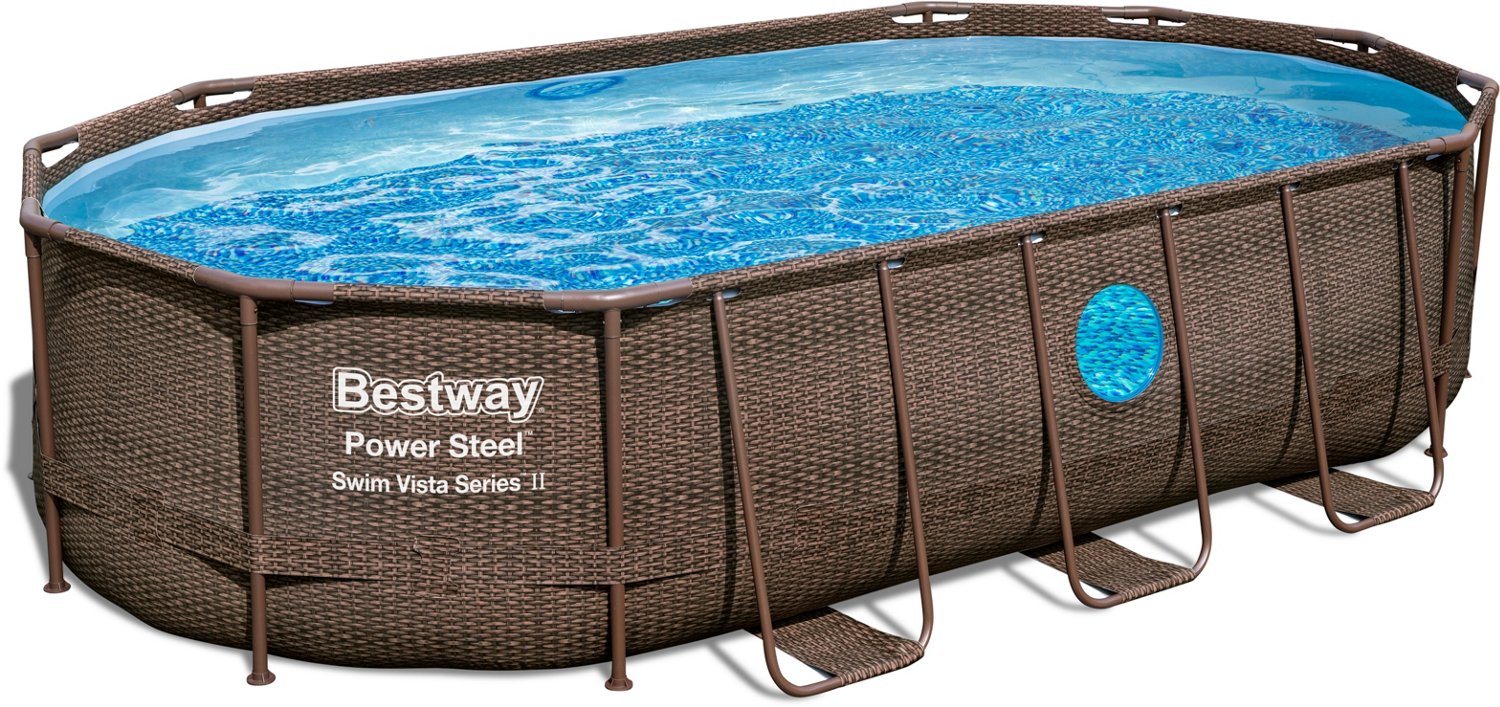 Bestway Power Steel Swim Vista 17ft x 10ft x 42" Oval Pool                                                                       - view number 1 selected