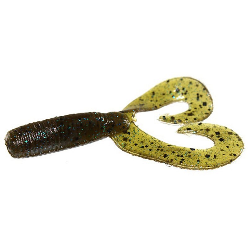 Zoom Fat Albert Twin Tail Grubs 10-Pack Green Pumpkin - Frsh Wtr Soft Plastic at Academy Sports