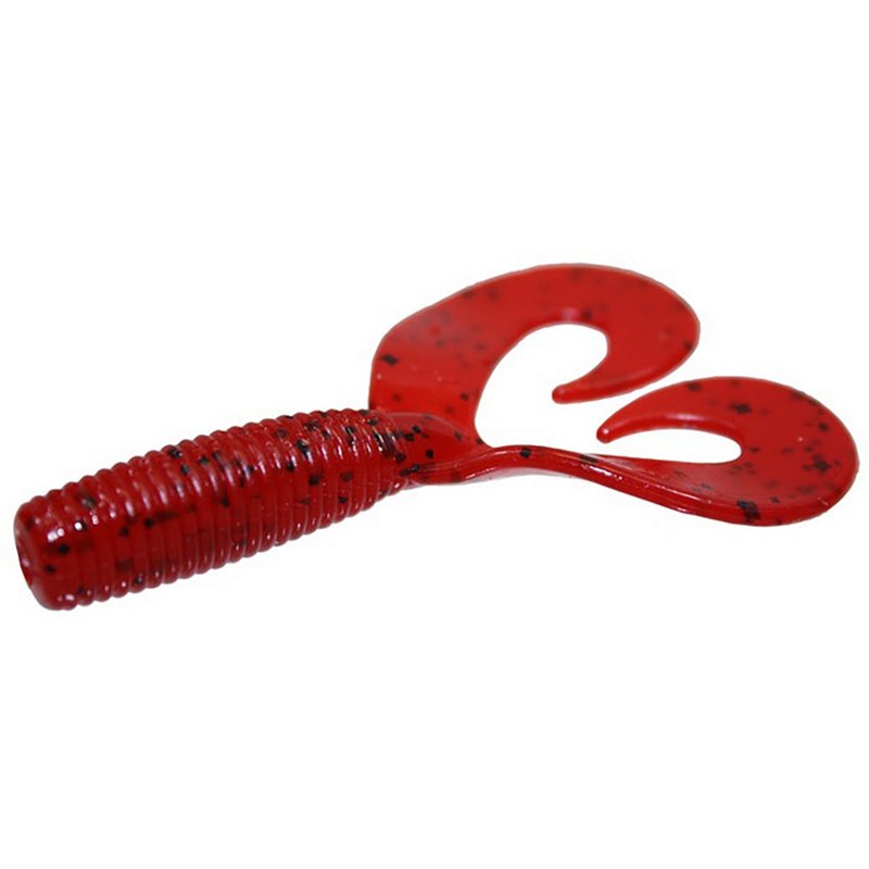 Zoom Fat Albert Twin Tail Grubs 10-Pack Red - Frsh Wtr Soft Plastic at Academy Sports
