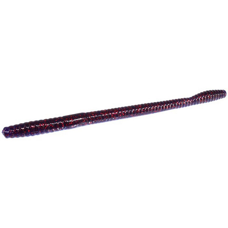 Zoom Magnum 7" Trick Worms 8-Pack Grape Red Glitter - Frsh Wtr Soft Plastic at Academy Sports
