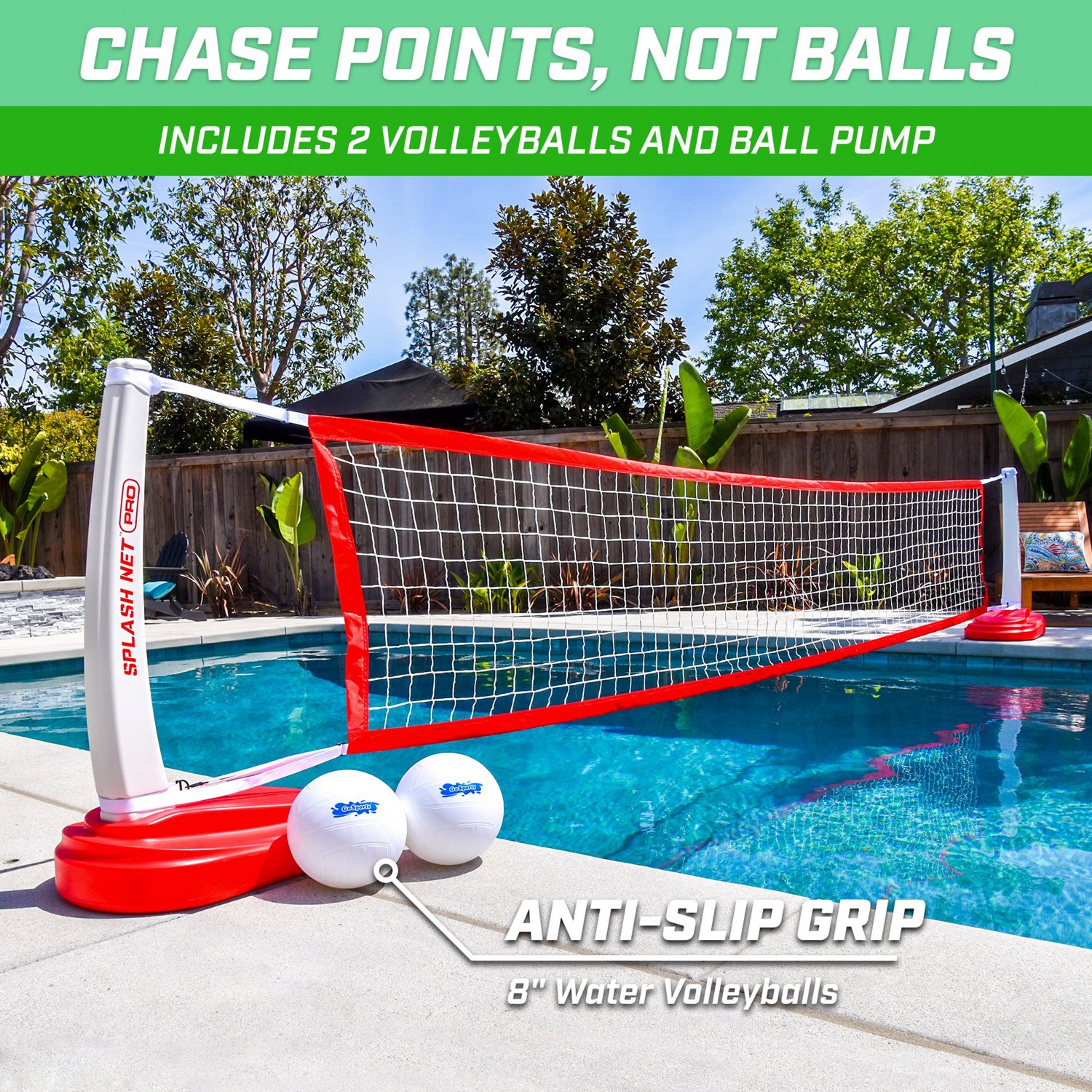 GoSports Splash Net PRO Pool Volleyball Net Academy