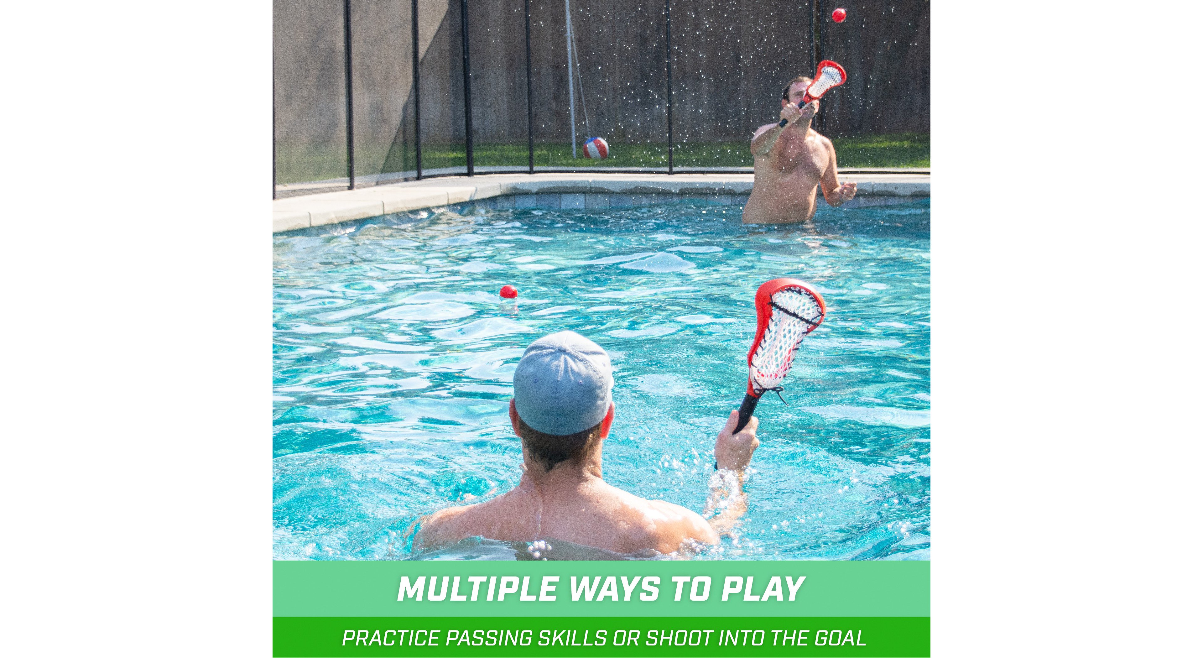 GoSports Splash LAX Lacrosse Floating Pool Goal Set