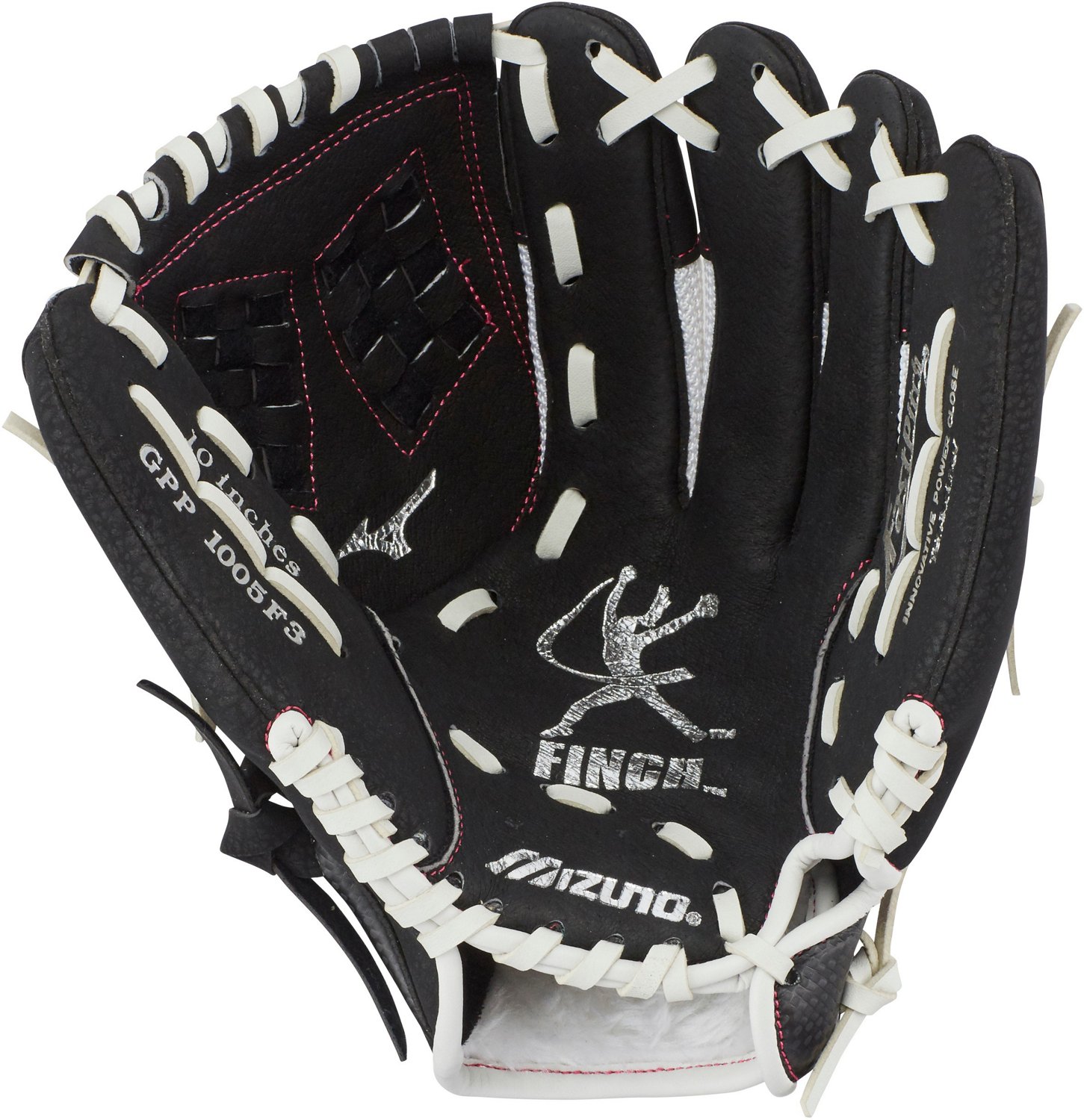 Wilson A200 Girls Tee Ball Glove 10in Black-Pink