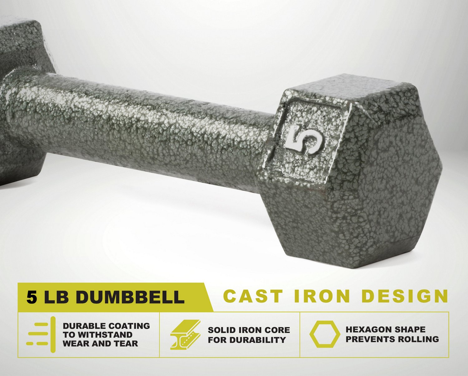 PRCTZ Cast Iron Hexagonal Dumbbell                                                                                               - view number 3