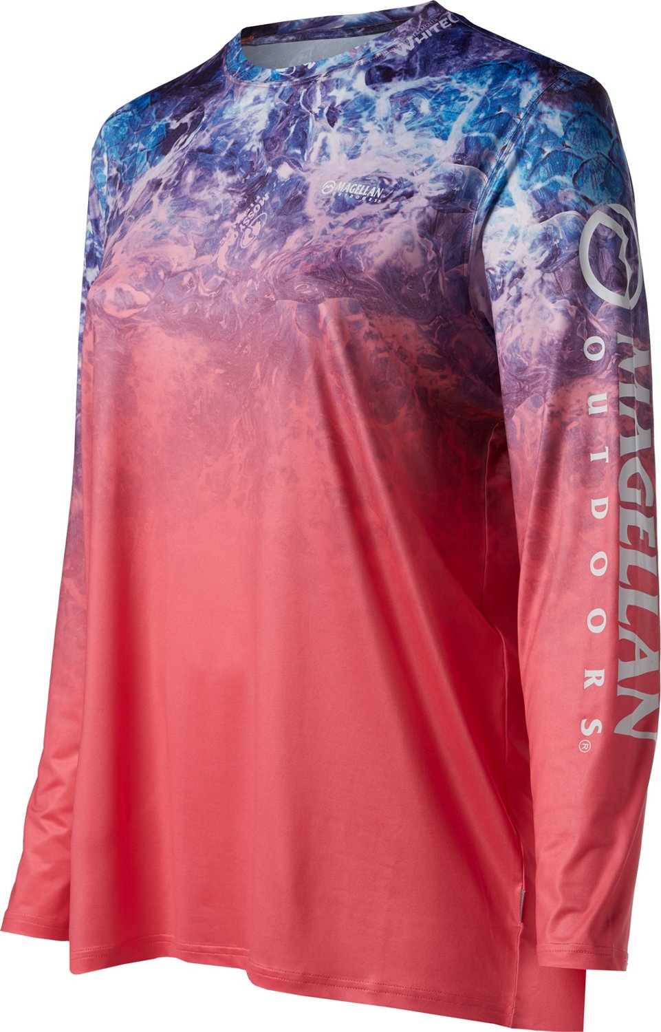 Magellan Outdoors Women's Mossy Oak Whitecap Ombre Plus Size Long Sleeve Top