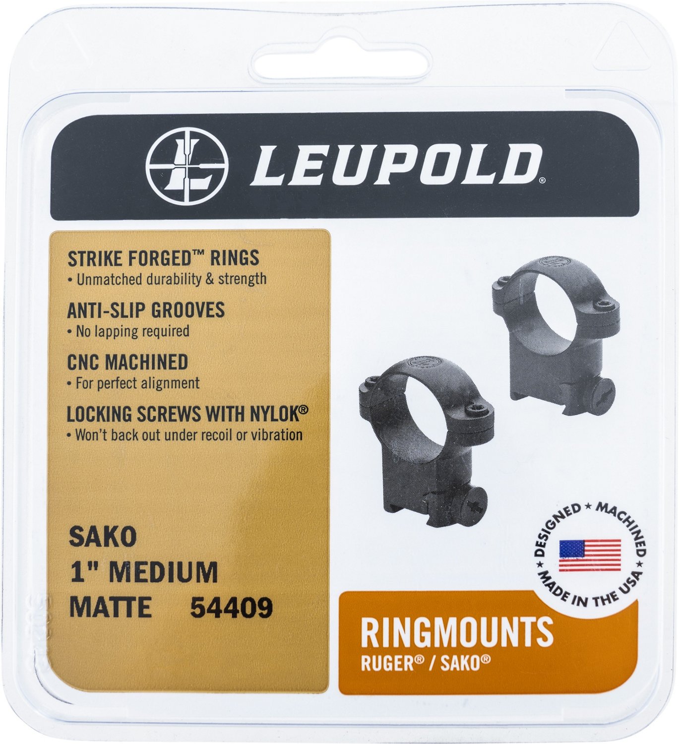 Leupold 54409 Sako 1 in Diameter Scope Ring 2-Piece Set