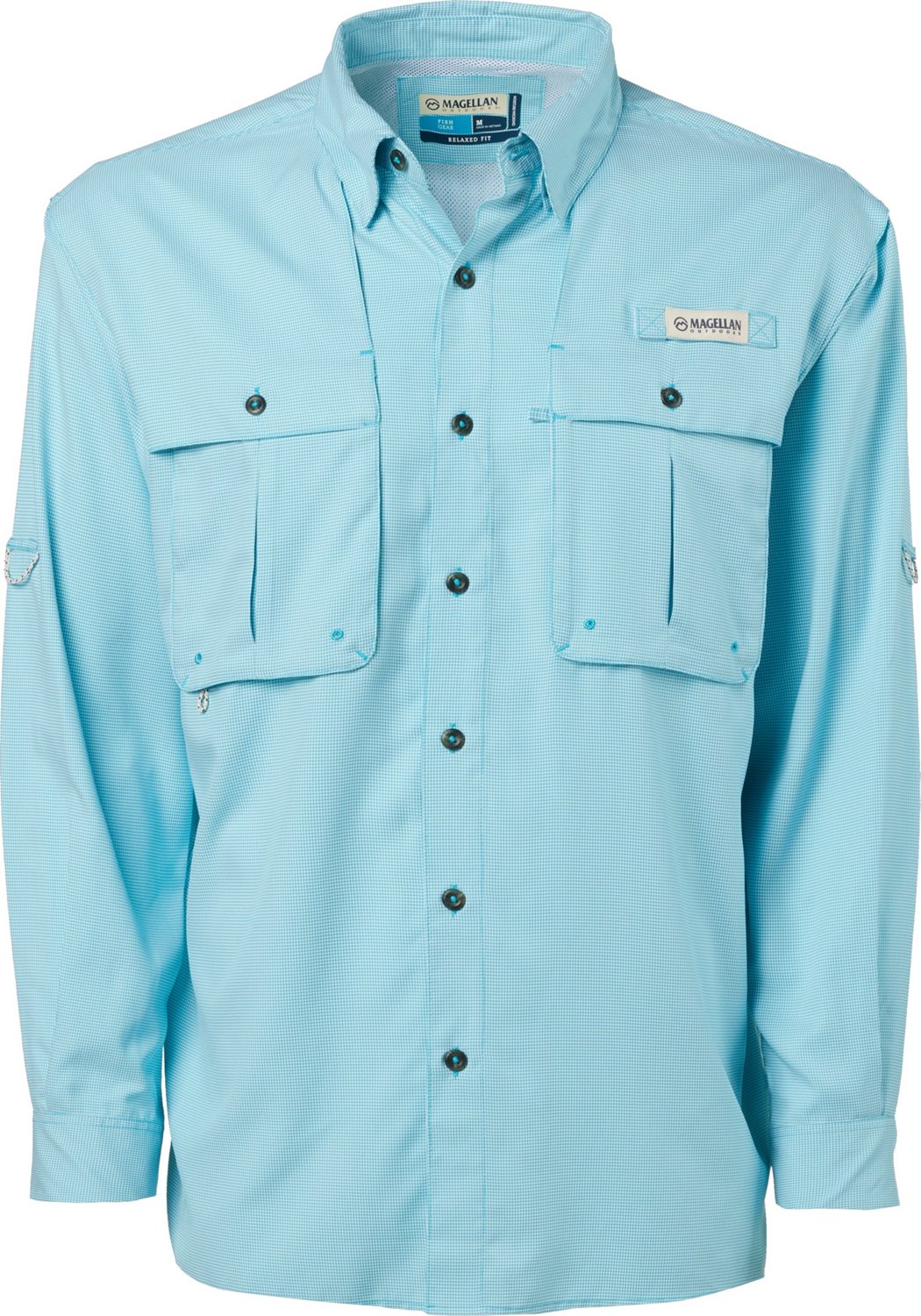Magellan Outdoors Shirts | Magellan ‘Fish Gear’ Men’s Fishing Shirt. Long Sleeve. | Color: Blue | Size: XL | Alnj's Closet