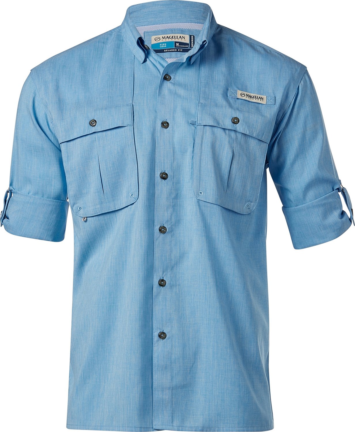 Magellan Outdoors Men's Aransas Pass Heather Long Sleeve Fishing Shirt