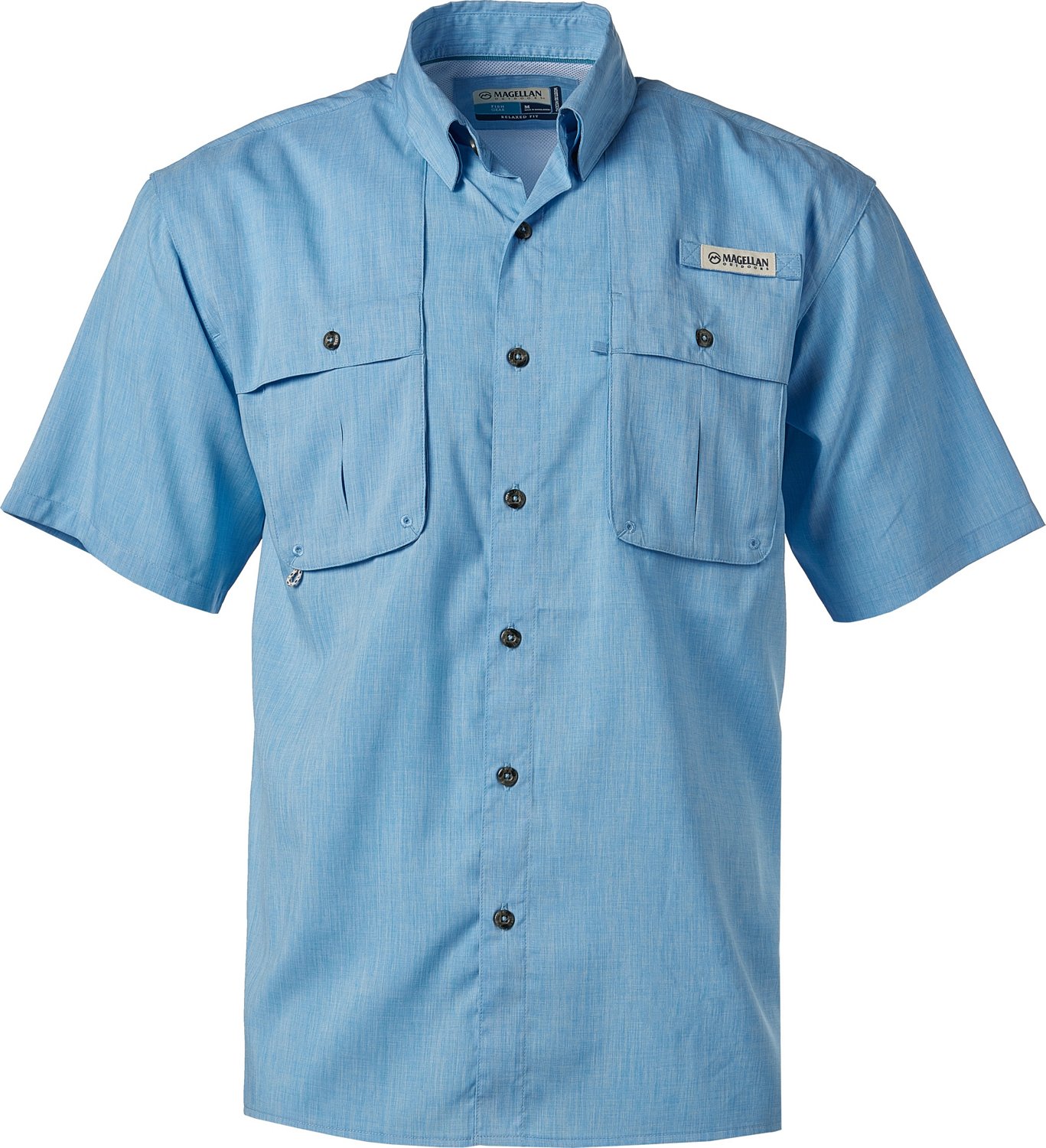 Magellan Outdoors Men's Aransas Pass Heather Short Sleeve Fishing Shirt - view number 3
