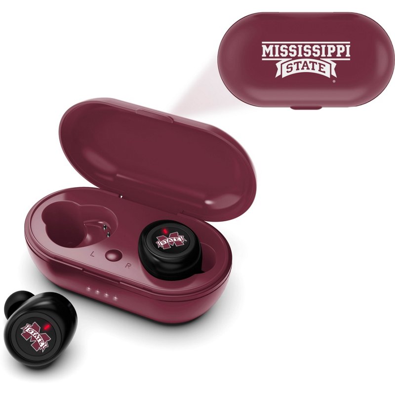 Mizco Mississippi State University True v.2 Wireless Earbuds Maroon - NCAA Novelty at Academy Sports