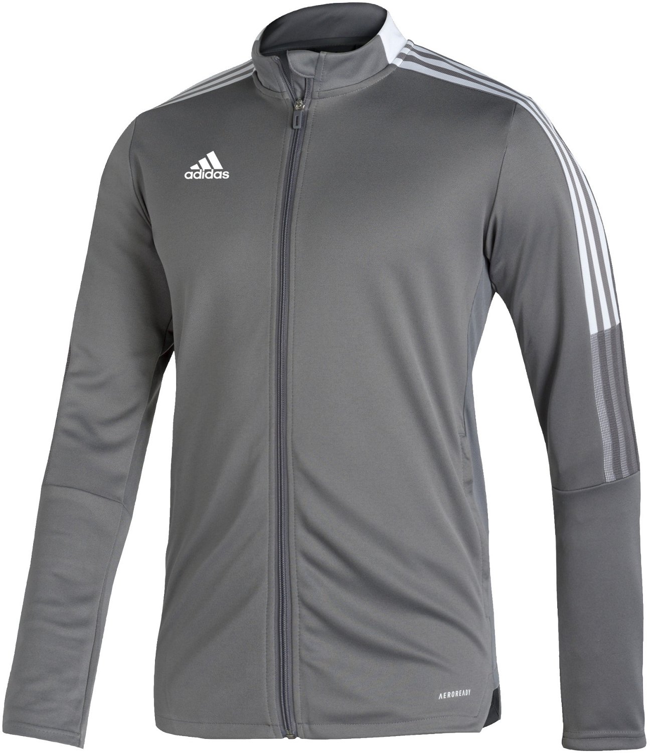Adidas Mens Tiro 21 Track Jacket, Gray \ White,S - US