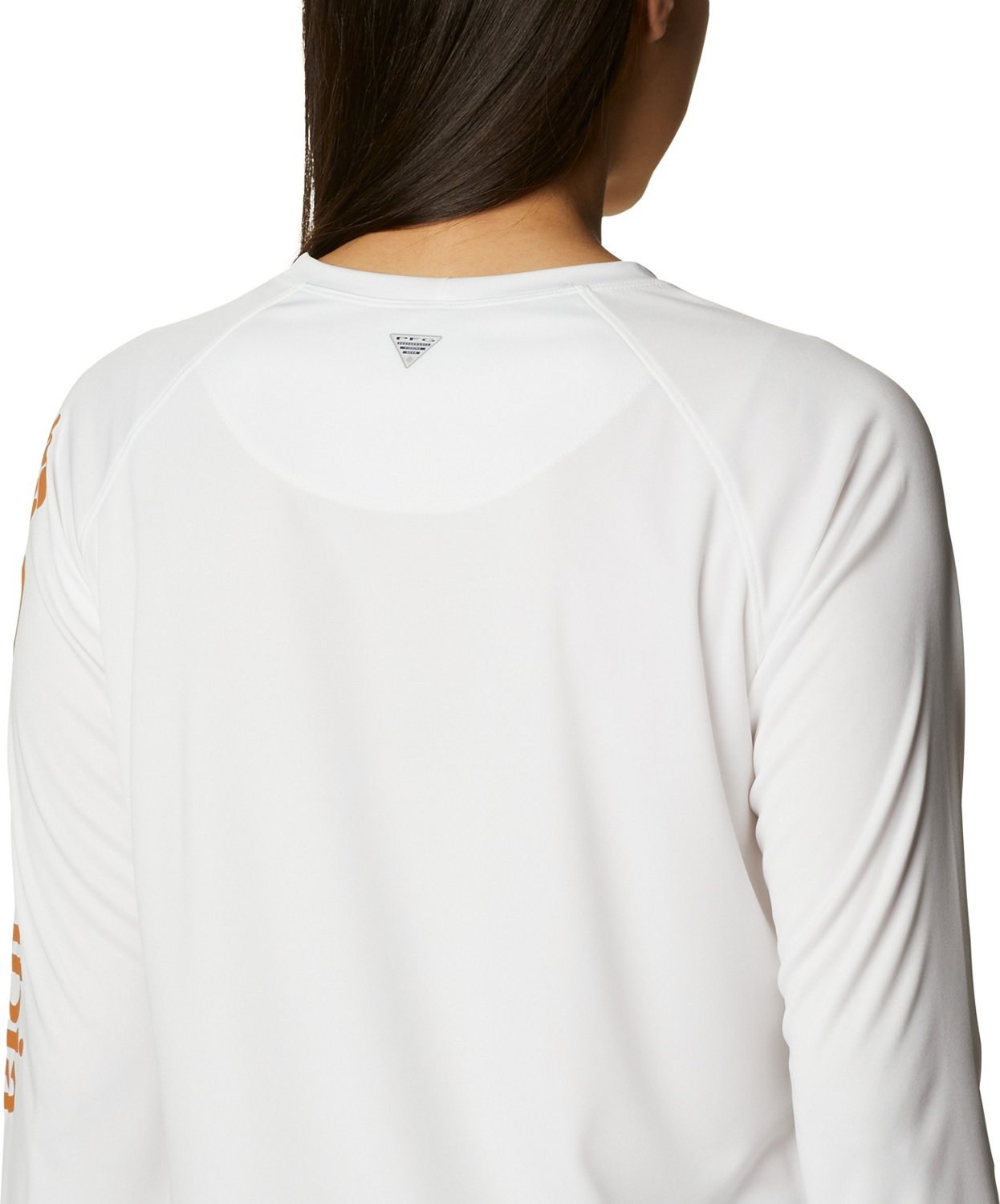 Women's Atlanta Braves Columbia Gray Tidal Long Sleeve Hoodie T-Shirt