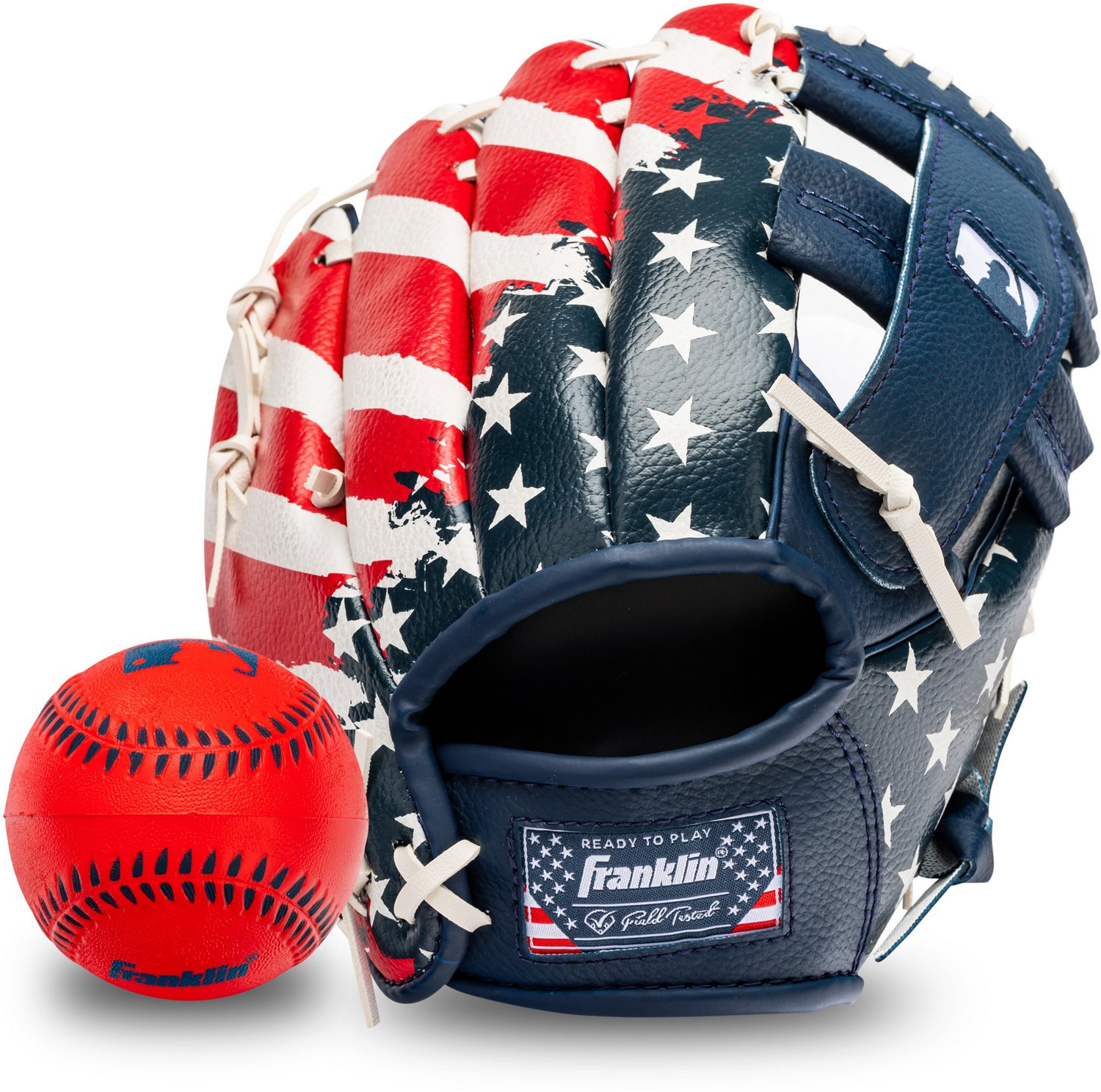 Franklin MLB USA Fielding Glove with Ball - view number 3