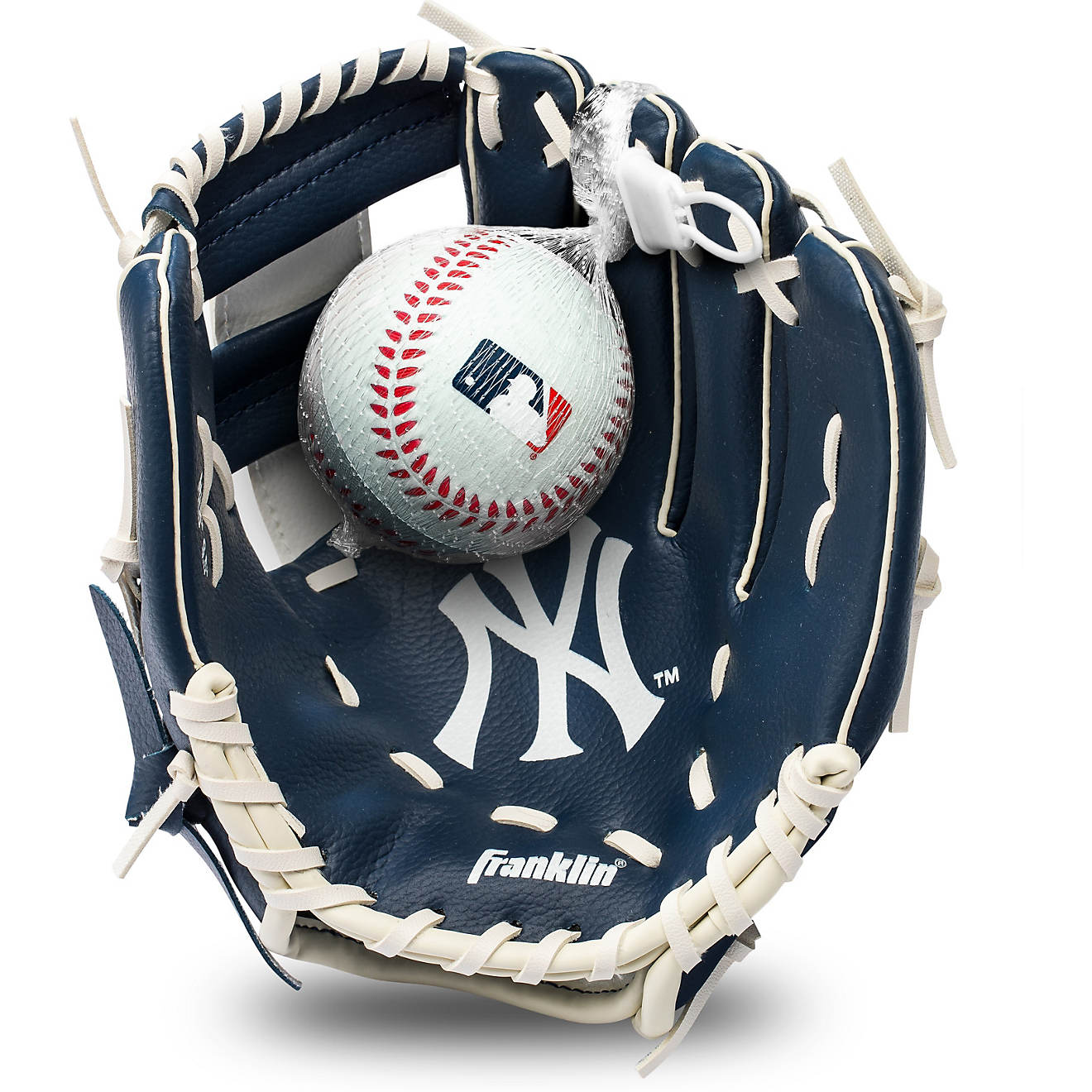 Franklin Youth MLB New York Yankees T-ball Glove and Ball Set                                                                    - view number 1