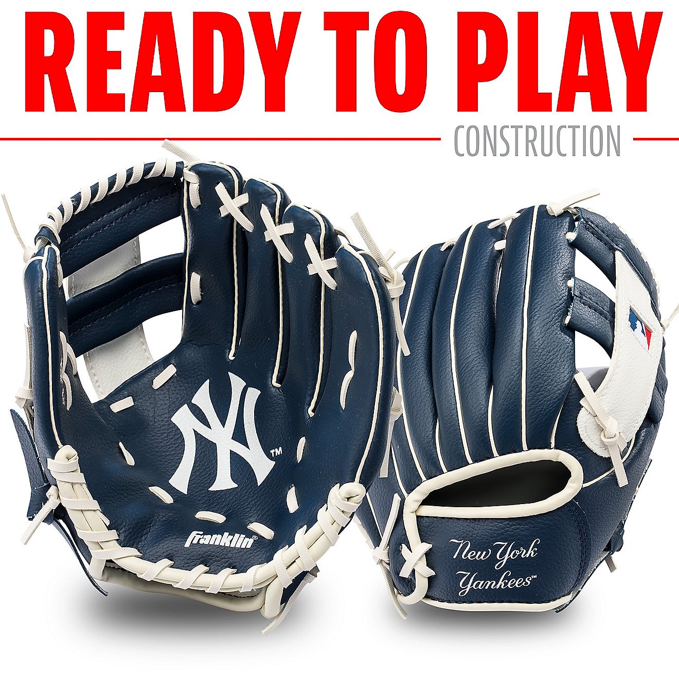 Franklin Youth MLB New York Yankees T-ball Glove and Ball Set                                                                    - view number 2