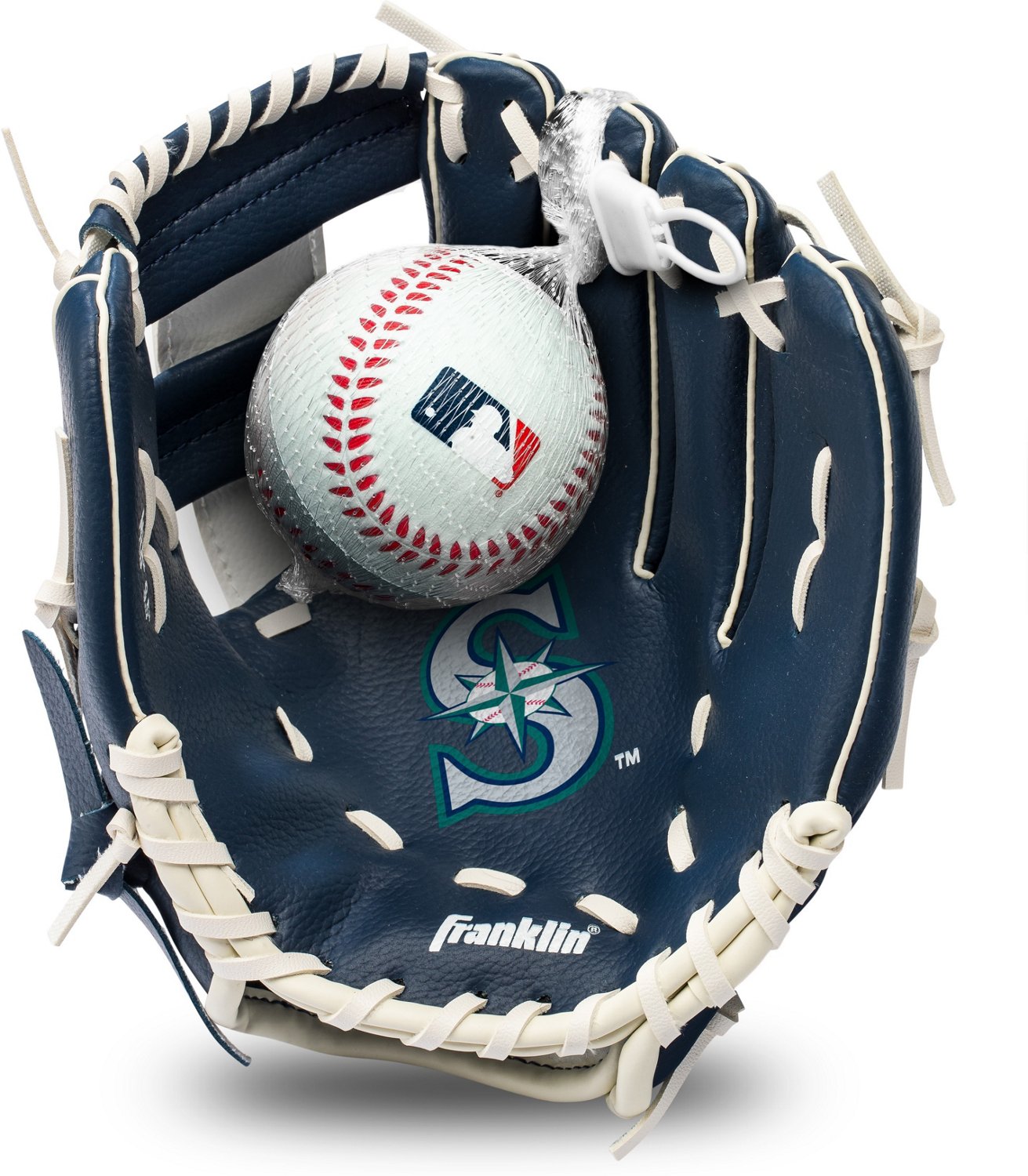 Franklin Youth MLB Seattle Mariners T-ball Glove and Ball Set