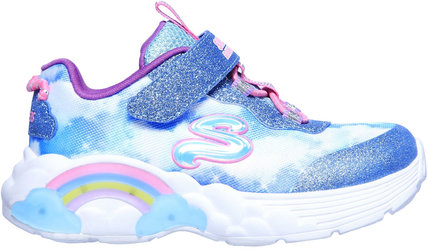 SKECHERS Girls' Toddler S Lights Rainbow Racer Shoes | Academy