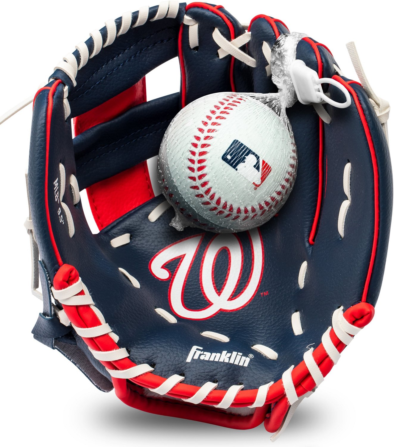 Franklin Youth MLB Washington Nationals T-ball Glove and Ball Set