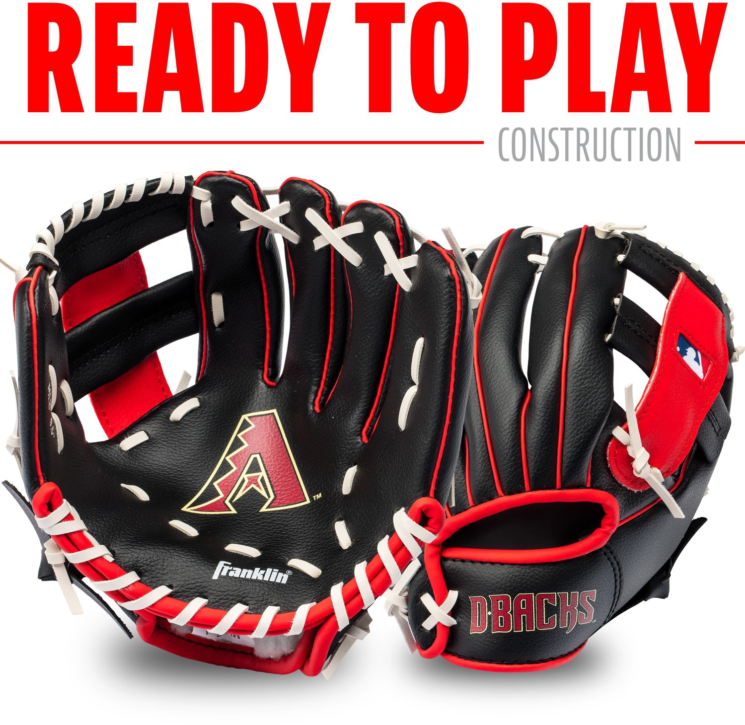 Franklin Youth MLB Arizona Diamondbacks T-ball Glove and Ball Set - view number 3