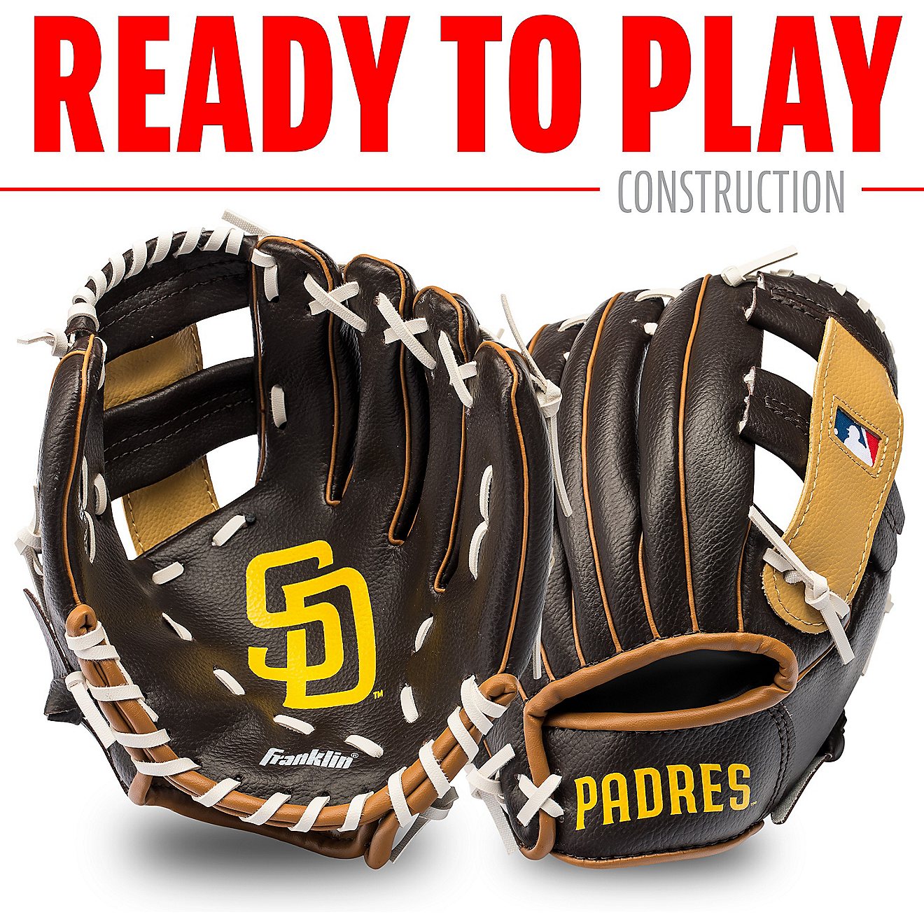 Franklin Youth MLB San Diego Padres T-ball Glove and Ball Set                                                                    - view number 3