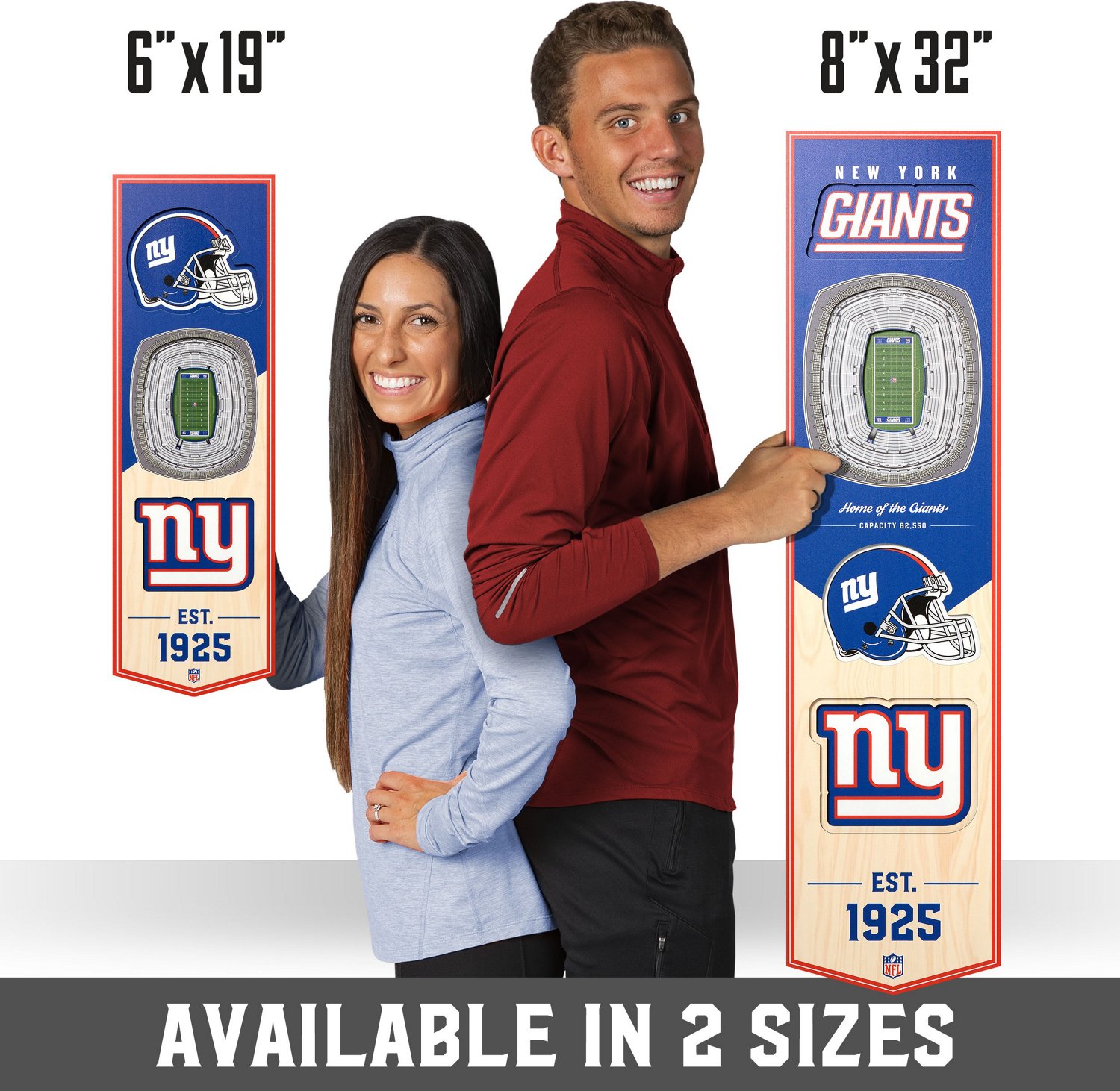 YouTheFan New York Giants 8 in x 32 in 3-D Stadium Banner                                                                        - view number 7