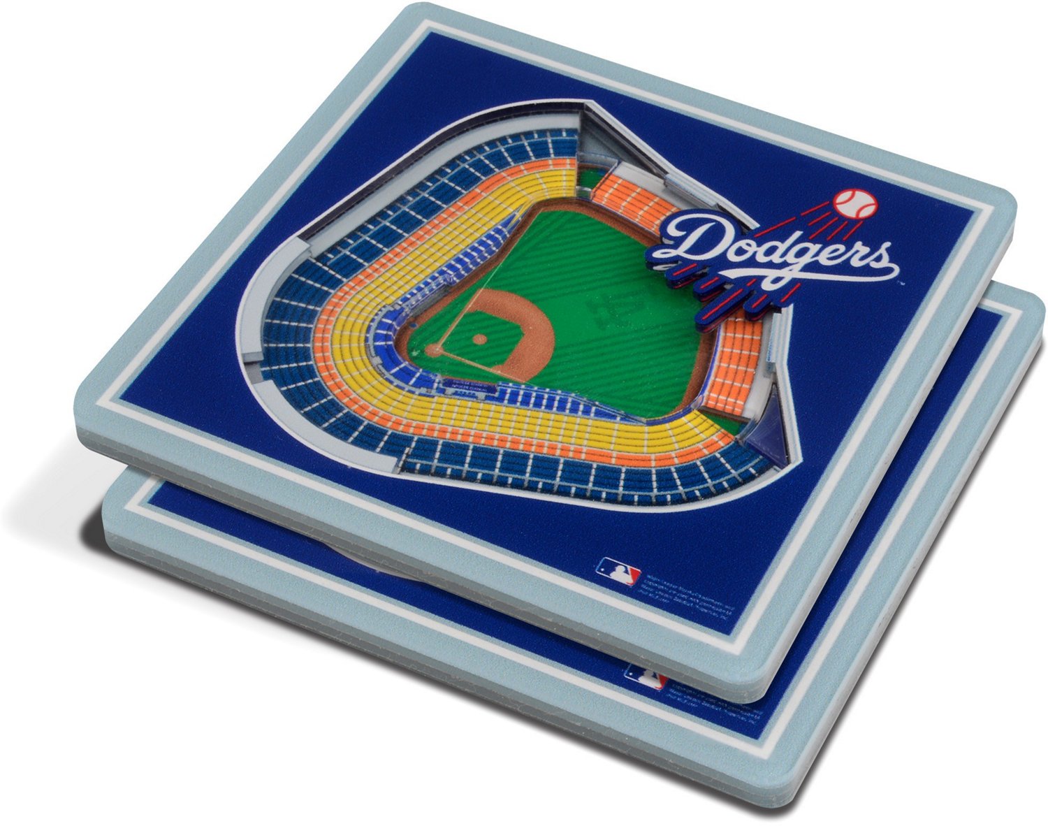 YouTheFan Kansas City Royals 3-D Stadium Views 2-Piece Coaster Set