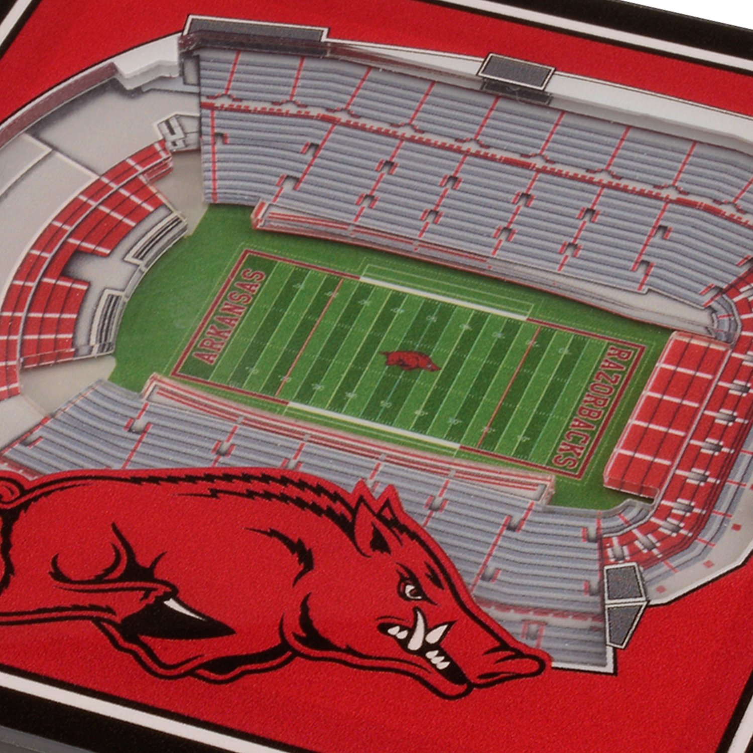 YouTheFan University of Arkansas 3-D StadiumViews Coasters 2-Pack
