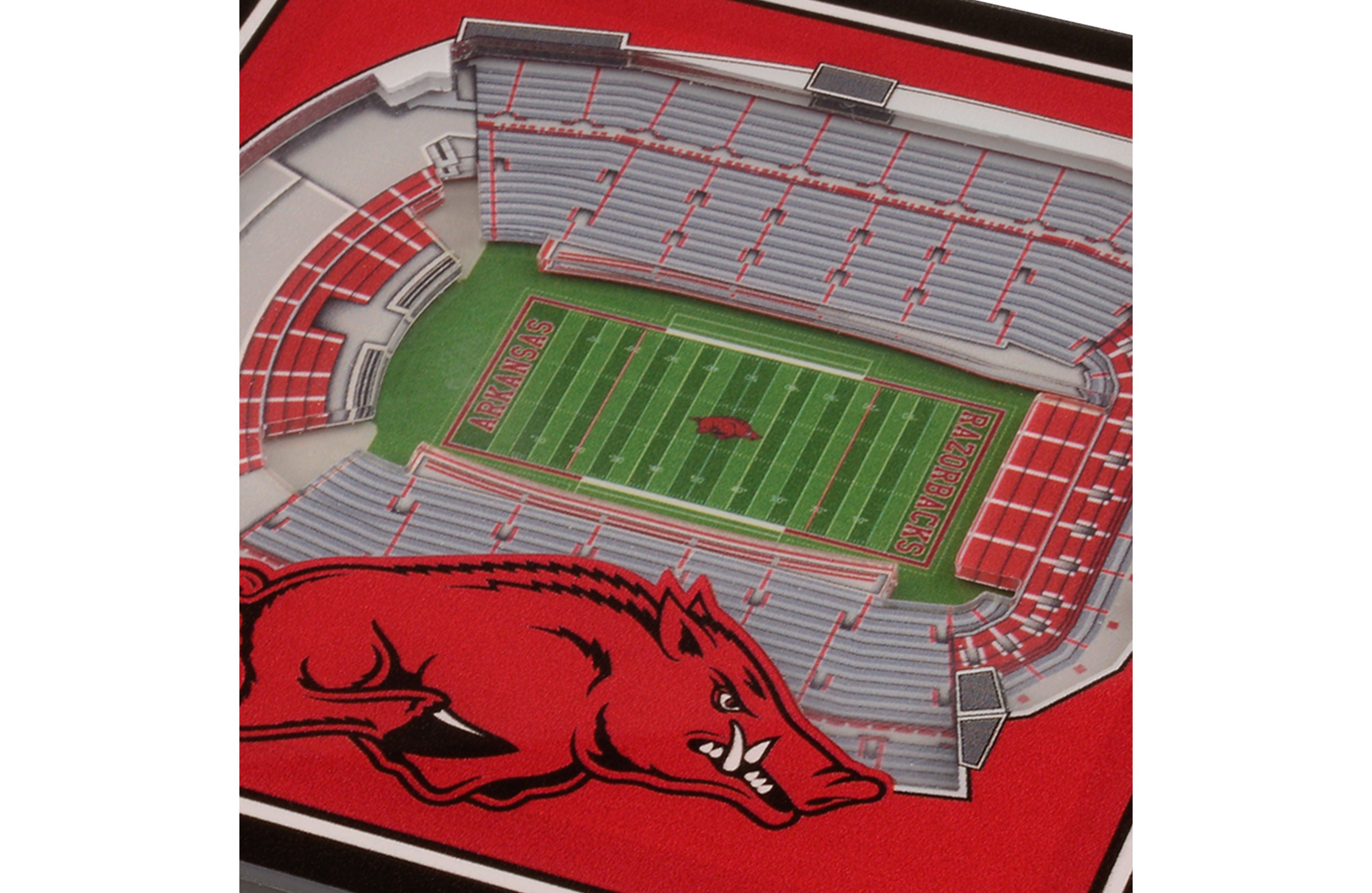 YouTheFan University of Arkansas 3-D StadiumViews Coasters 2-Pack
