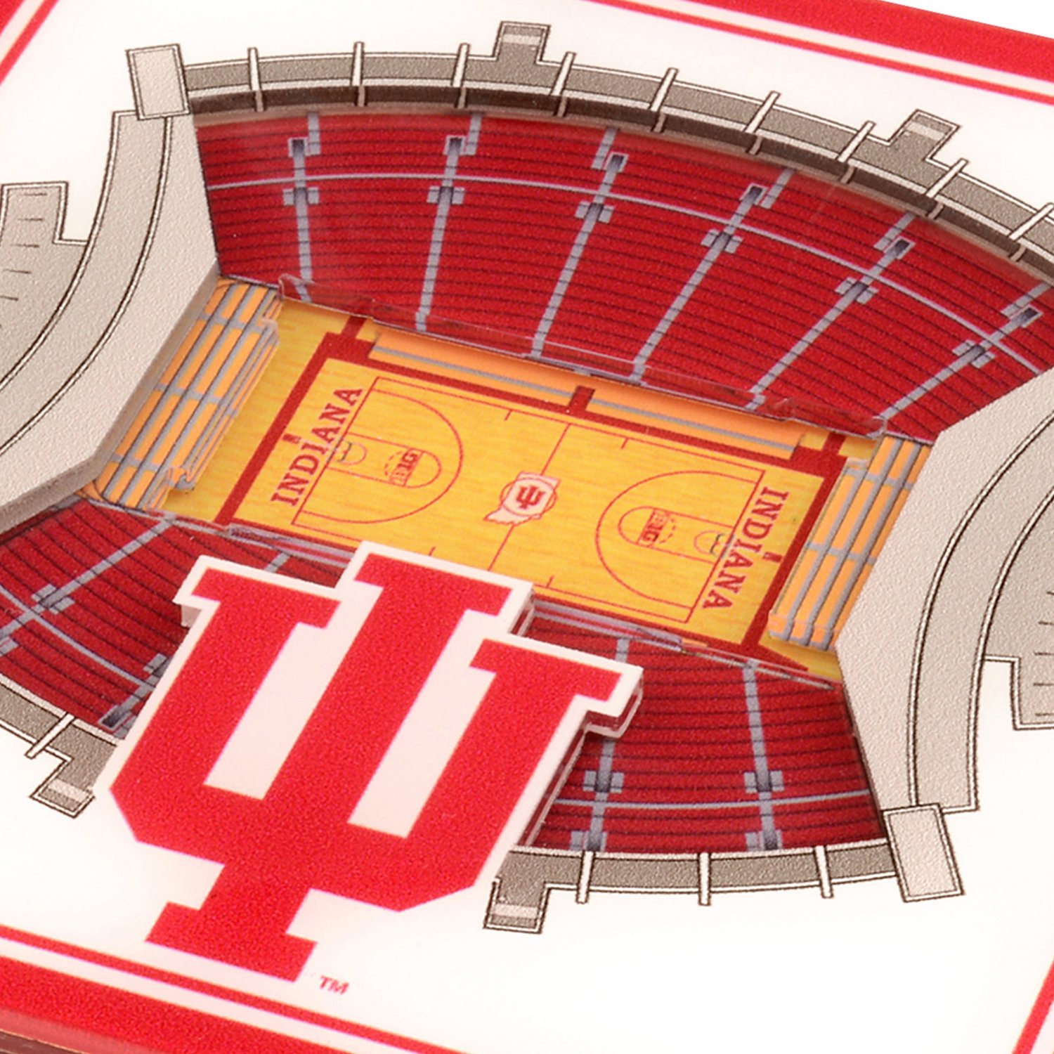YouTheFan Indiana University 3-D StadiumViews 2-Piece Coaster Set