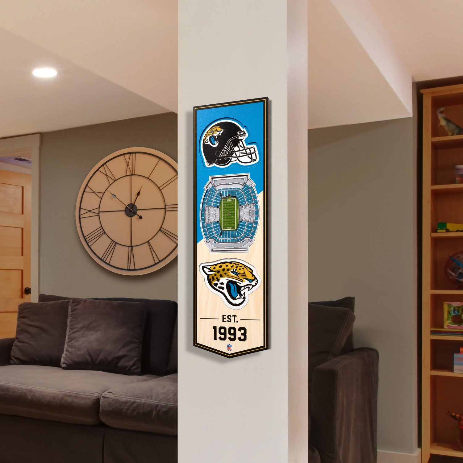 YouTheFan Jacksonville Jaguars 6" x 19" 3-D Stadium Banner                                                                       - view number 2