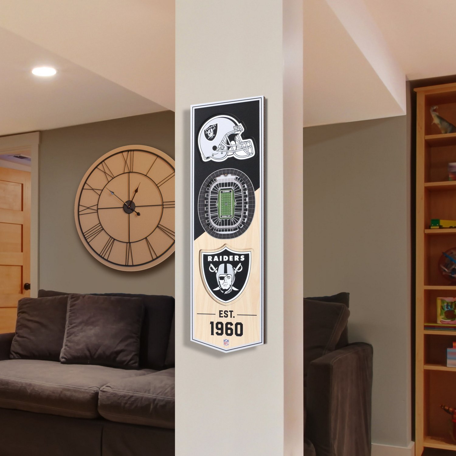 YouTheFan Oakland Raiders 6 x 19 in 3-D Stadium Banner                                                                           - view number 2
