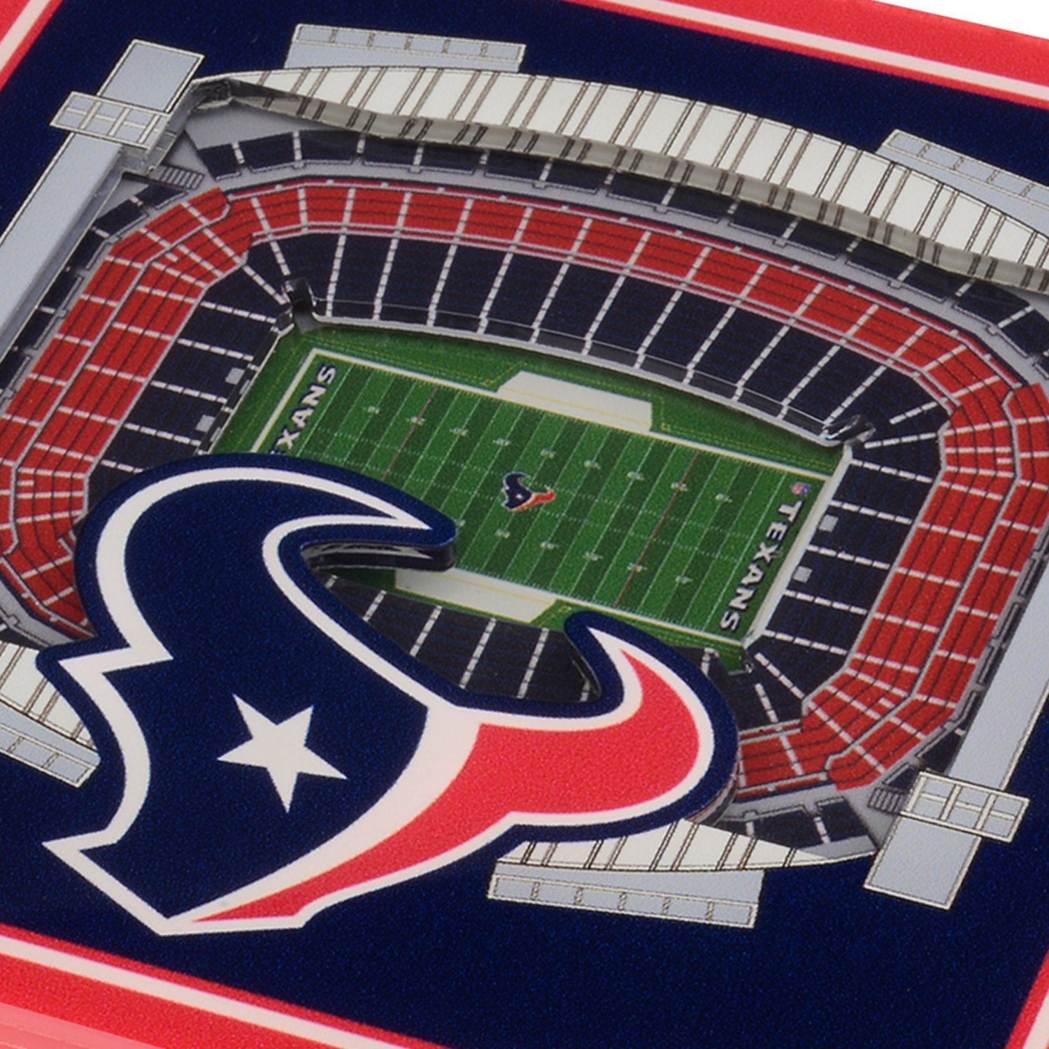 YouTheFan Houston Texans 3-D Stadium Views 2-Piece Coaster Set