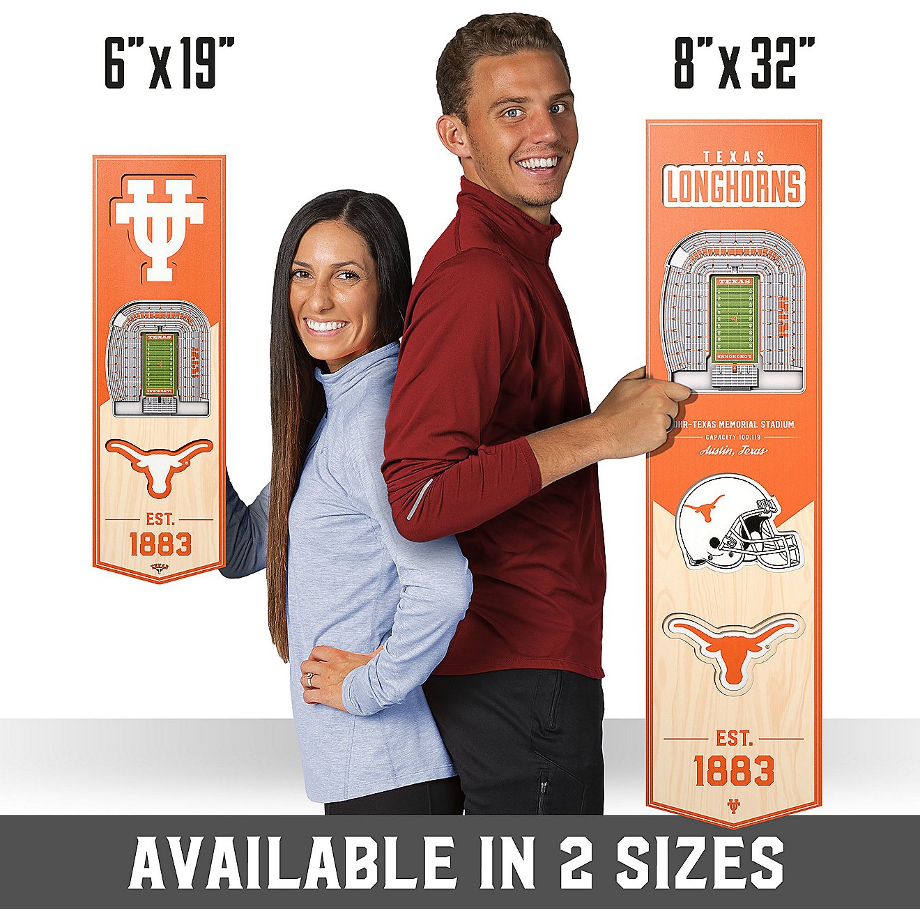 YouTheFan University of Texas 6 x 19 in 3-D Stadium Banner                                                                       - view number 7