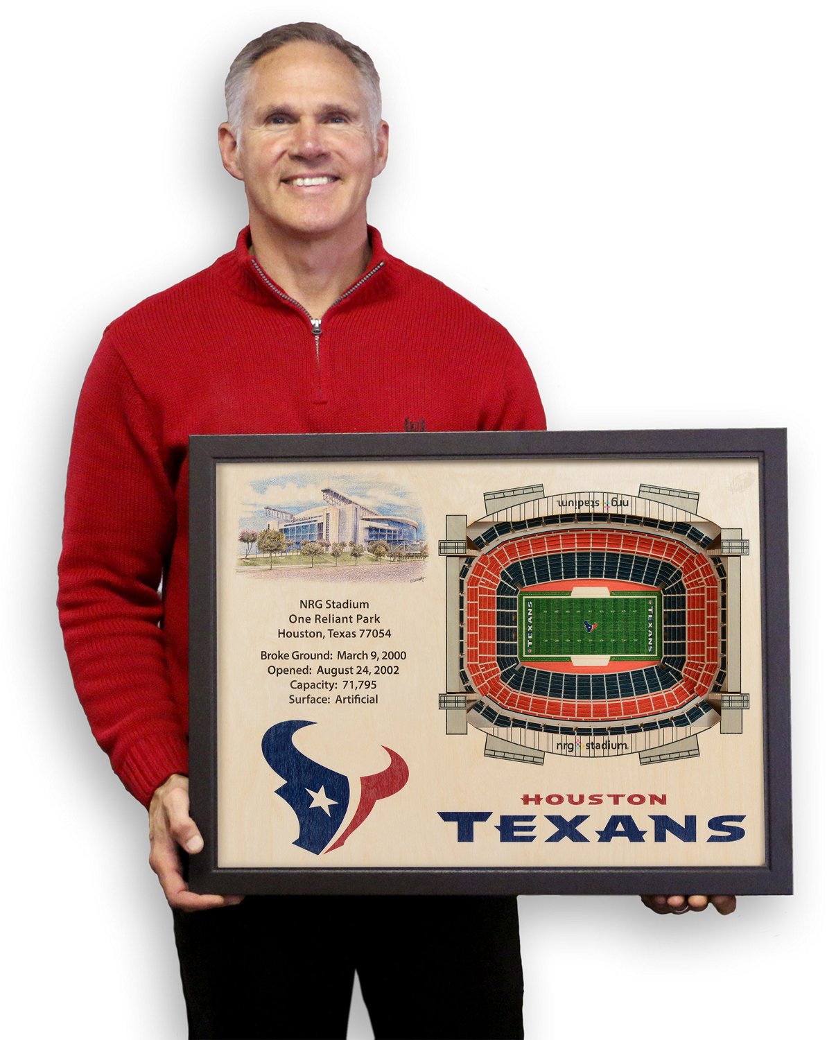 YouTheFan Houston Texans 25-Layer 3-D Stadium Wall Art
