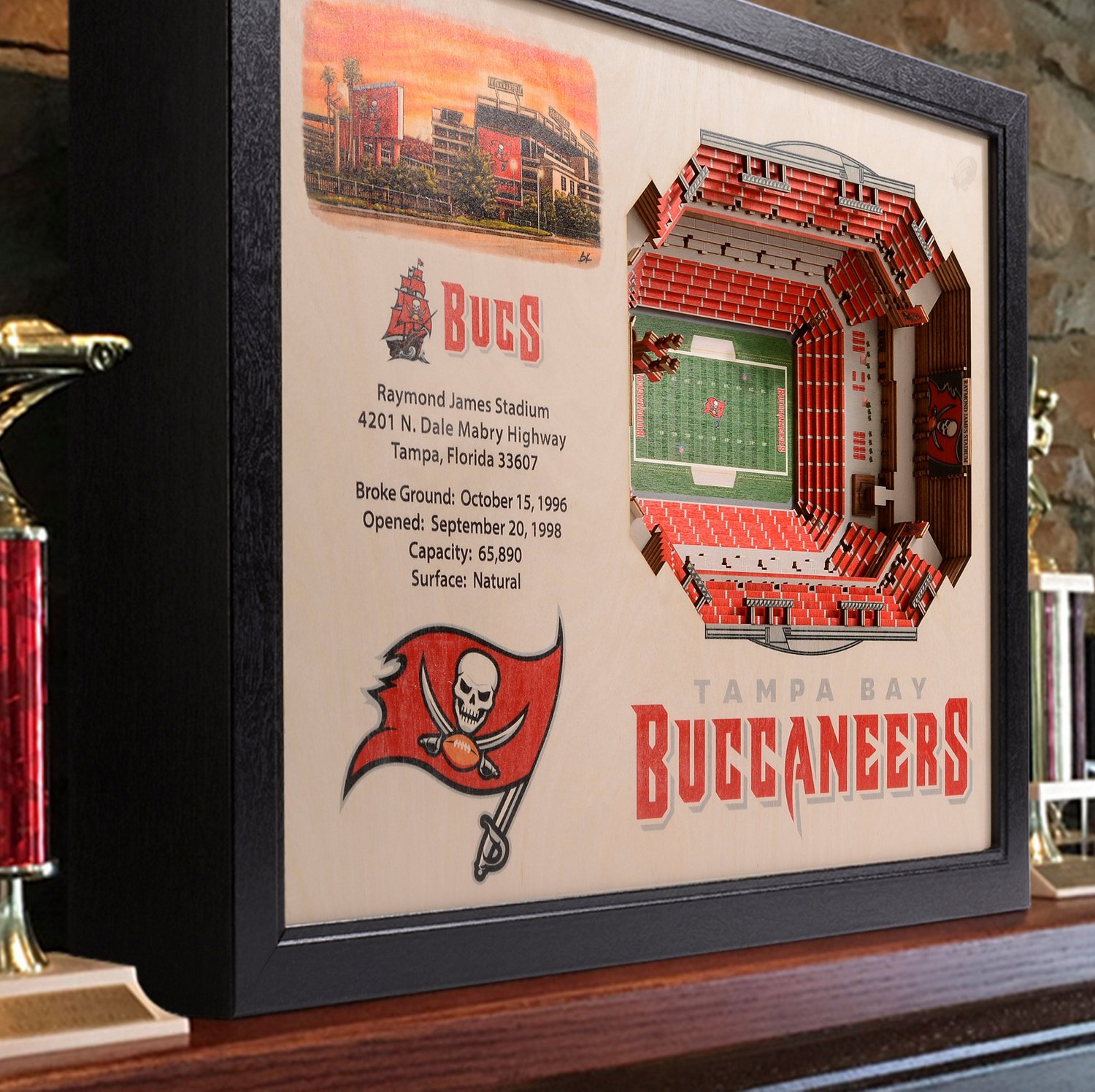 YouTheFan Tampa Bay Buccaneers Raymond James Stadium 3-D Stadium Banner - view number 2