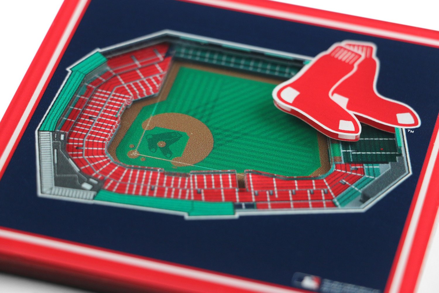 YouTheFan Boston Red Sox 3-D Stadium Views 2-Piece Coaster Set - view number 2