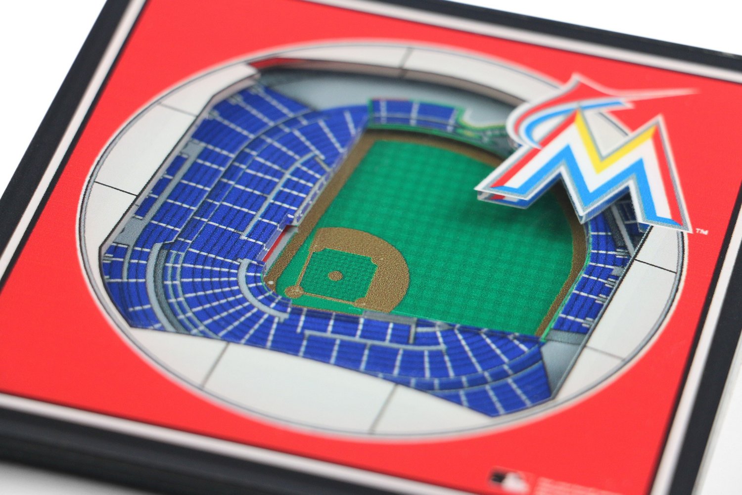 YouTheFan Miami Marlins 3-D StadiumViews 2-Piece Coaster Set - view number 2