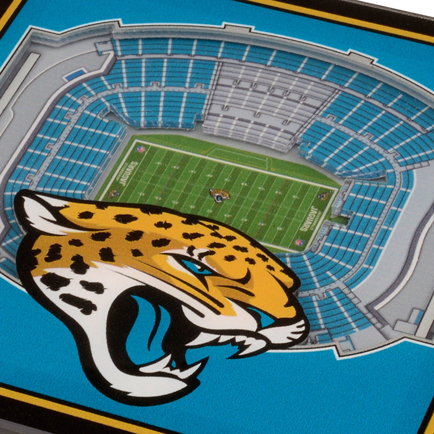 YouTheFan Jacksonville Jaguars 3-D StadiumViews 2-Piece Coaster Set                                                              - view number 2