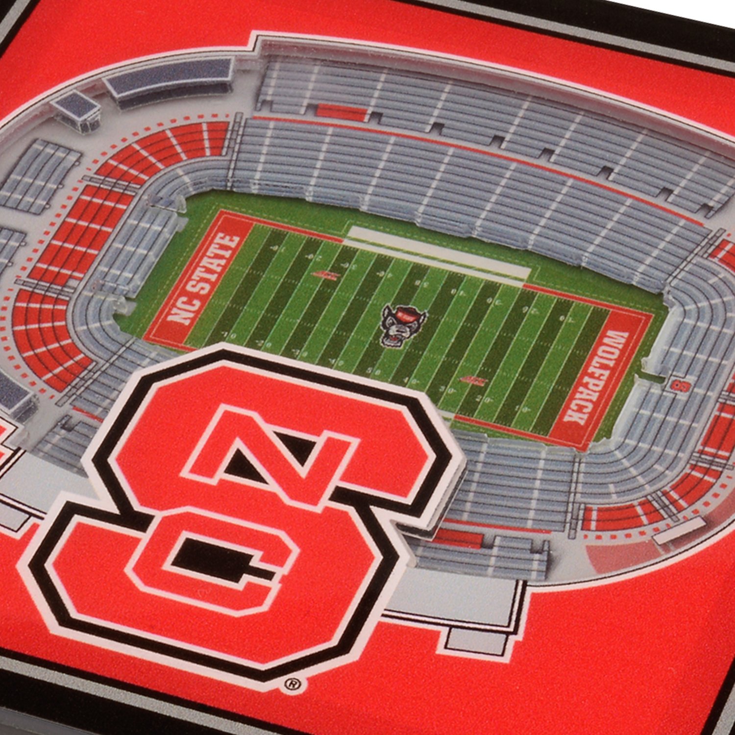 YouTheFan North Carolina State University 3-D StadiumViews 2-Piece Coaster Set - view number 2