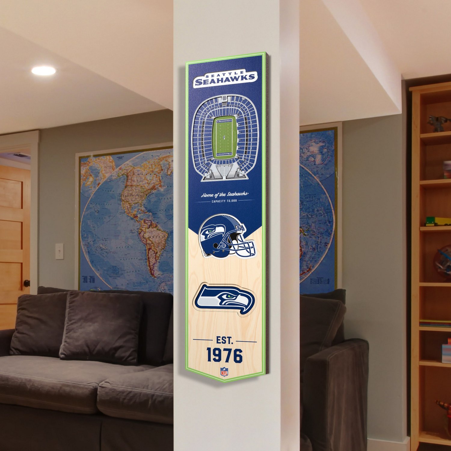 YouTheFan Seattle Seahawks 8 x 32 in 3-D Stadium Banner                                                                          - view number 2