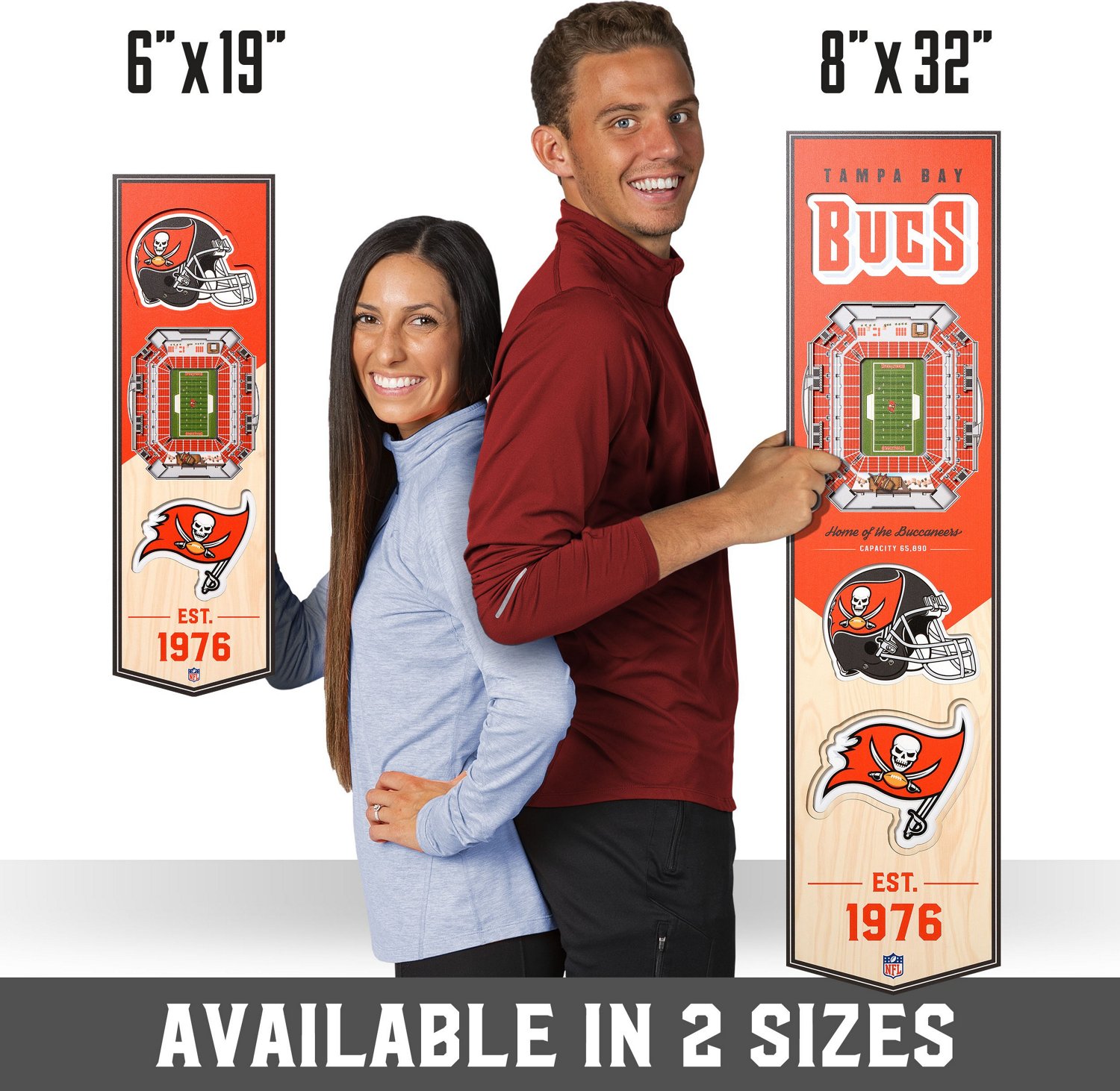 YouTheFan Tampa Bay Buccaneers 6" x 19" 3-D Stadium Banner                                                                       - view number 7